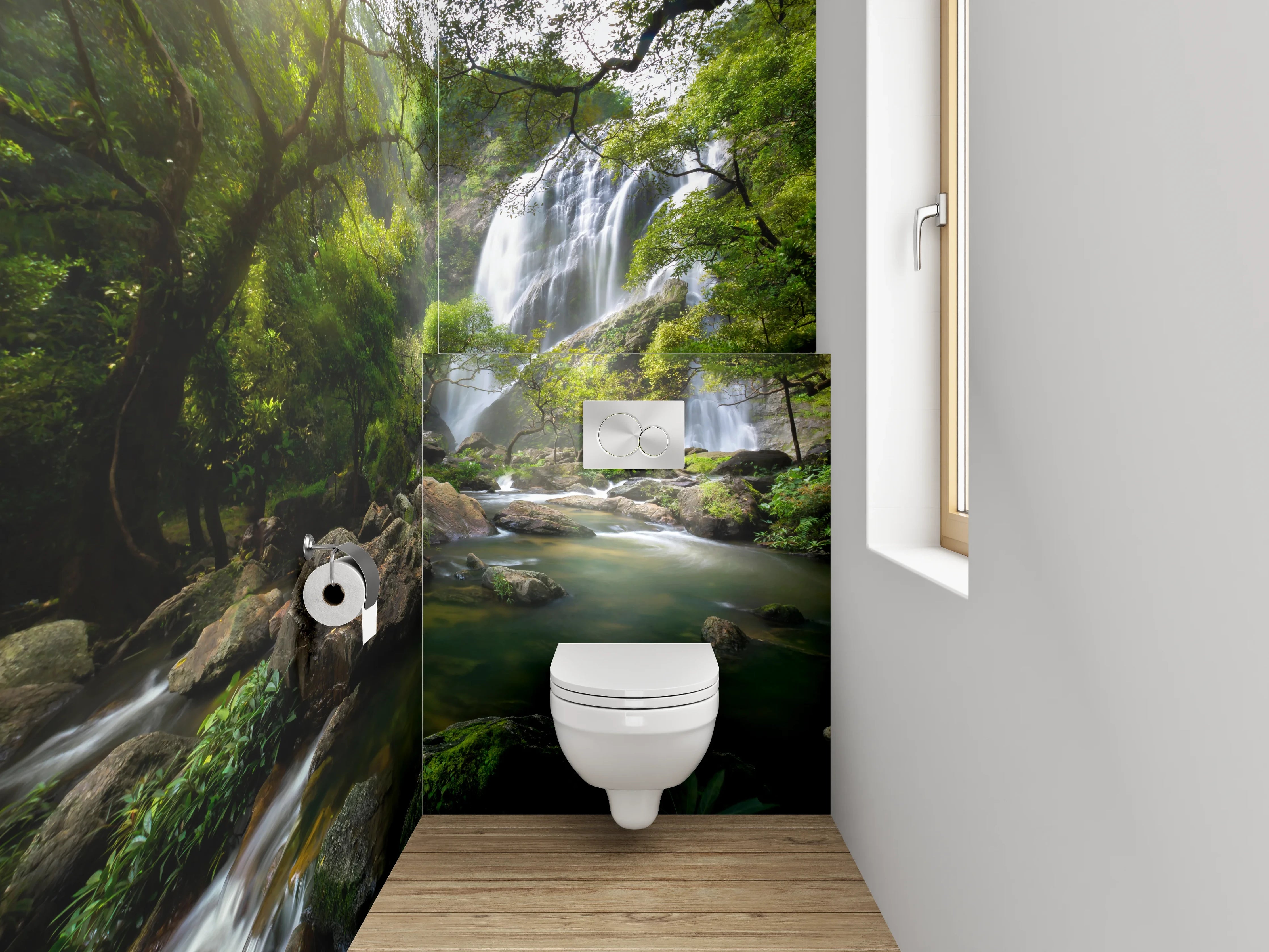 WC-Rückwand - Grauschimmer im weißen Blätterwald