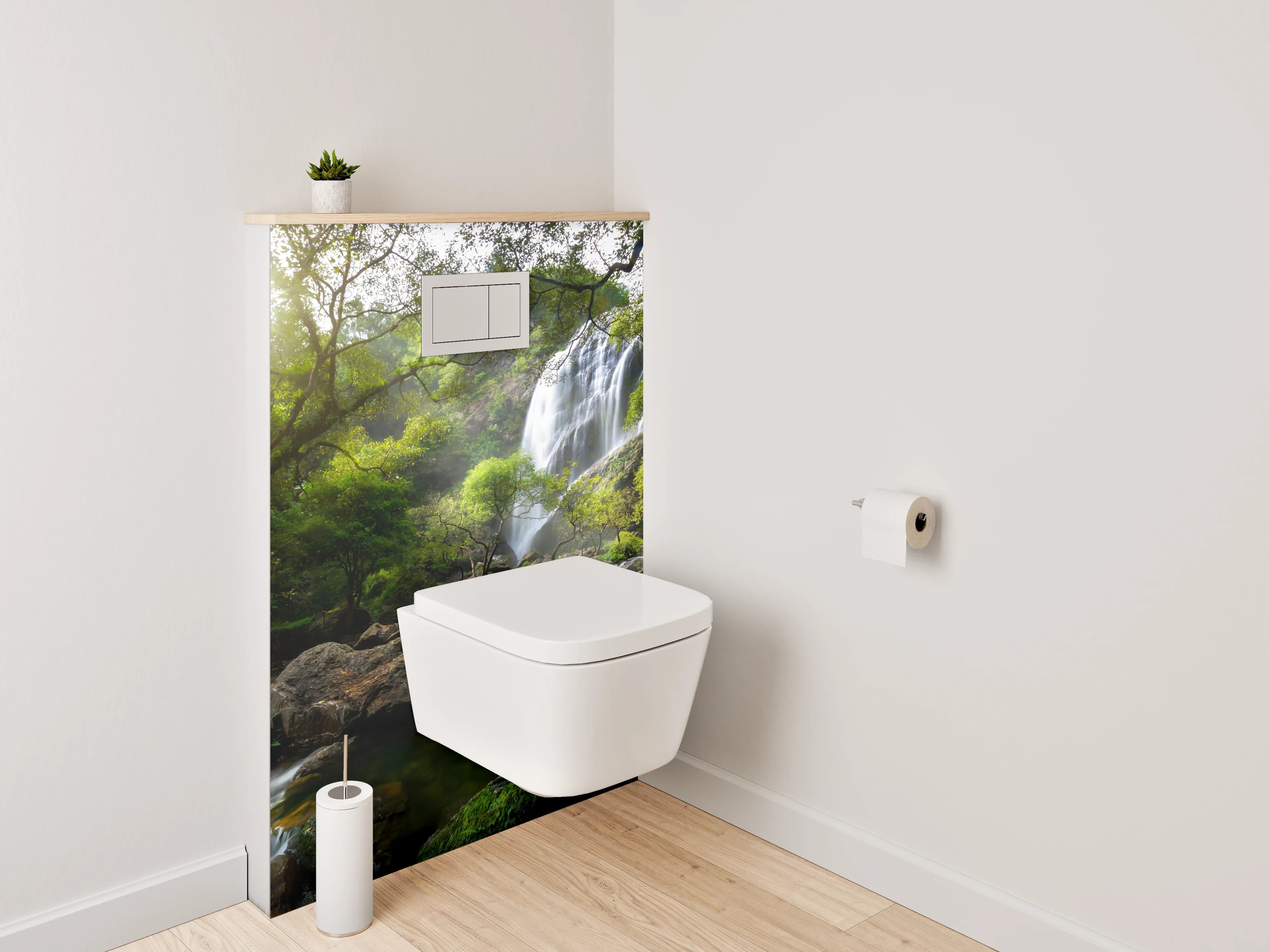 WC-Rückwand - Grauschimmer im weißen Blätterwald