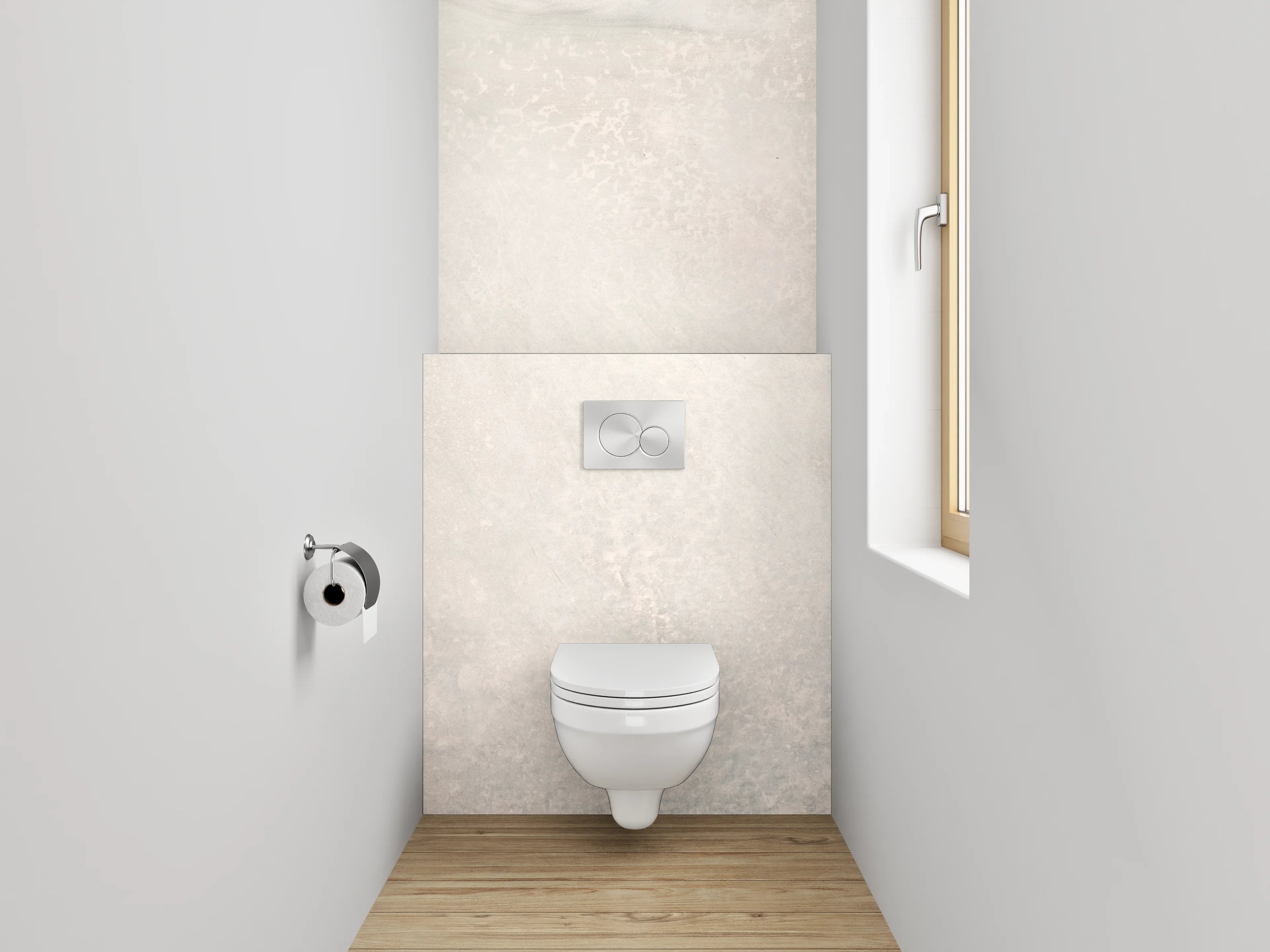 WC-Rückwand - Grauweiße Marmorschönheit
