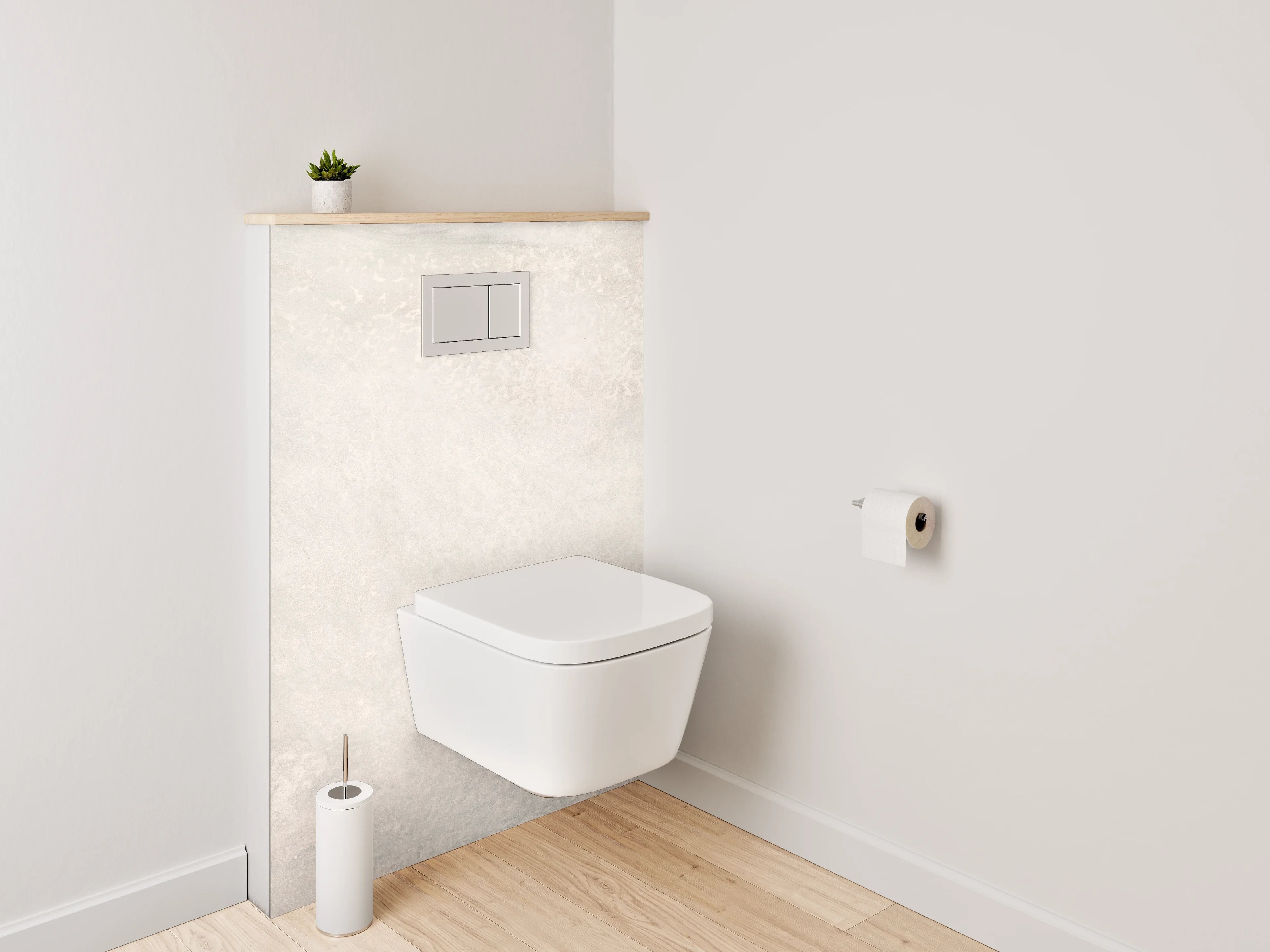 WC-Rückwand - Grauweiße Marmorschönheit