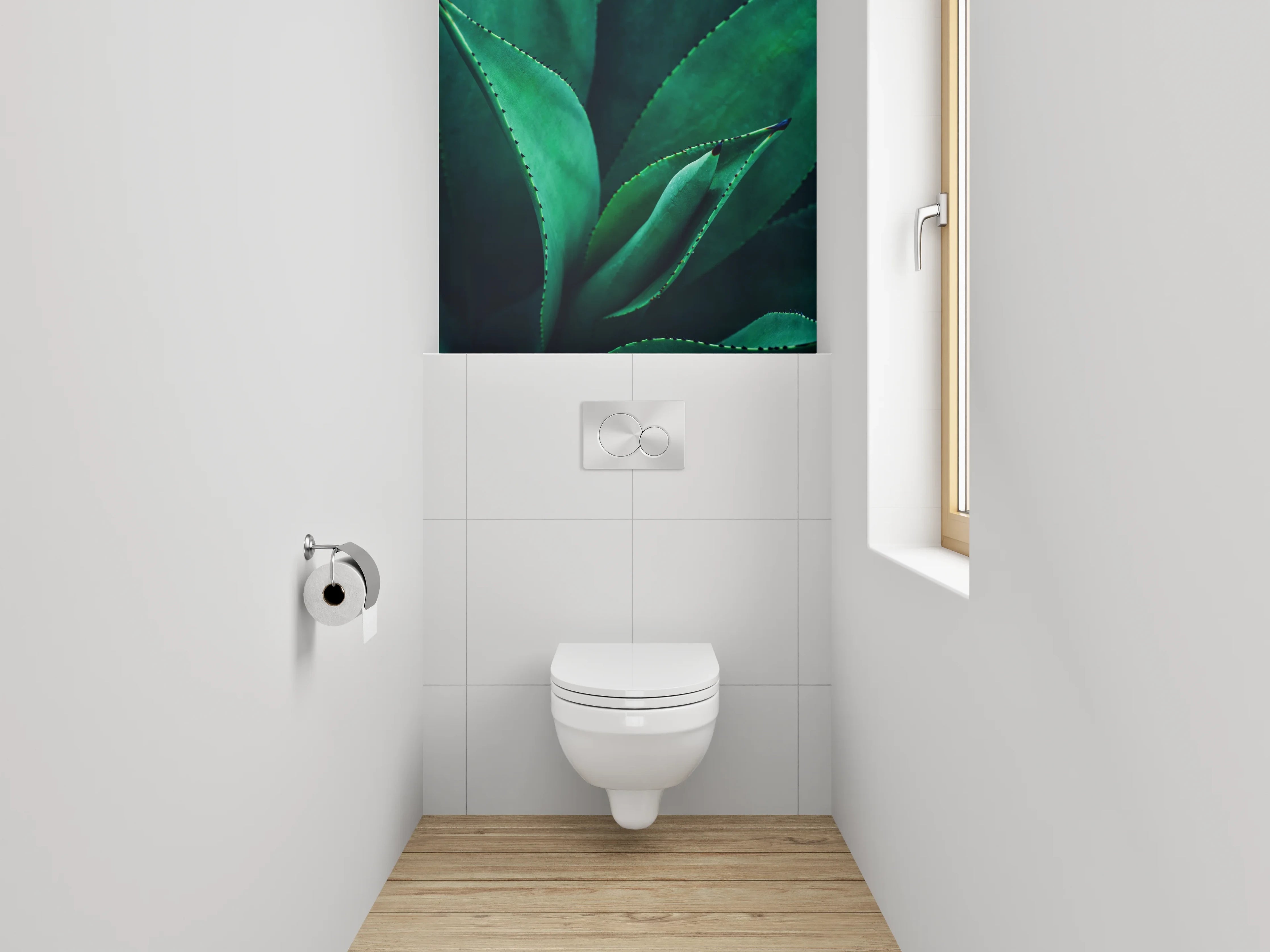 WC-Rückwand - Grüne Agavenblätter Naturfoto