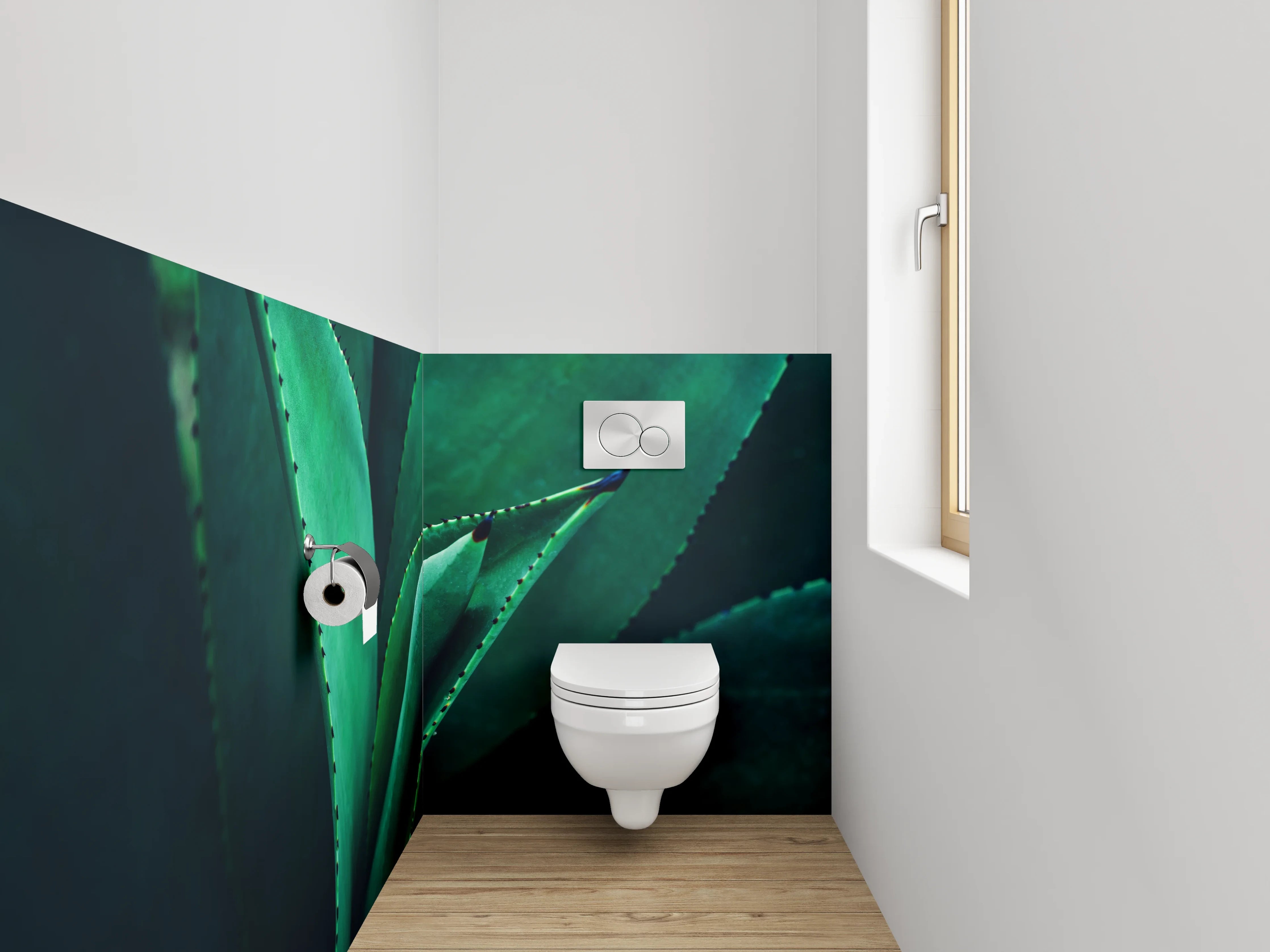 WC-Rückwand - Grüne Agavenblätter Naturfoto