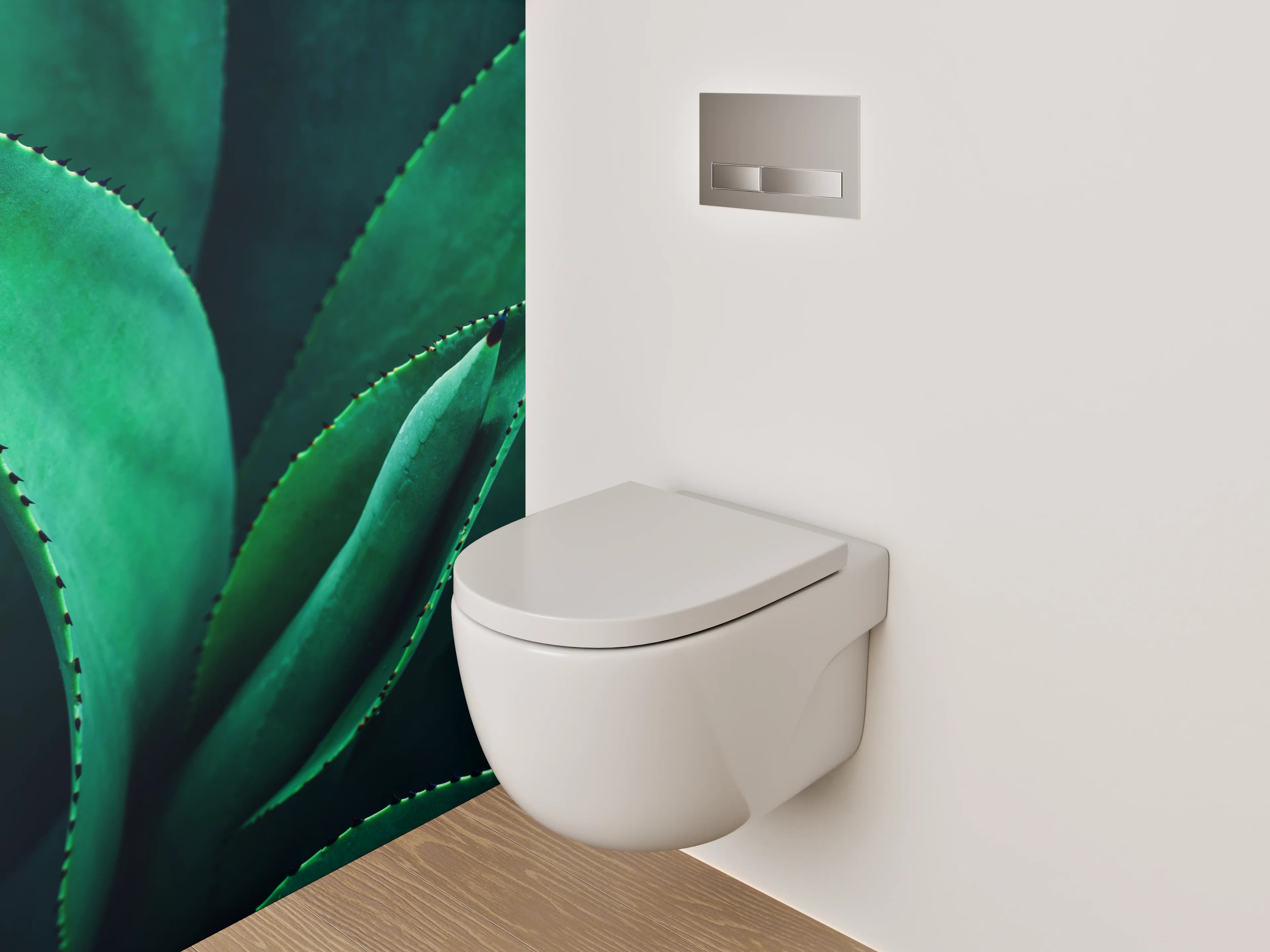 WC-Rückwand - Grüne Agavenblätter Naturfoto