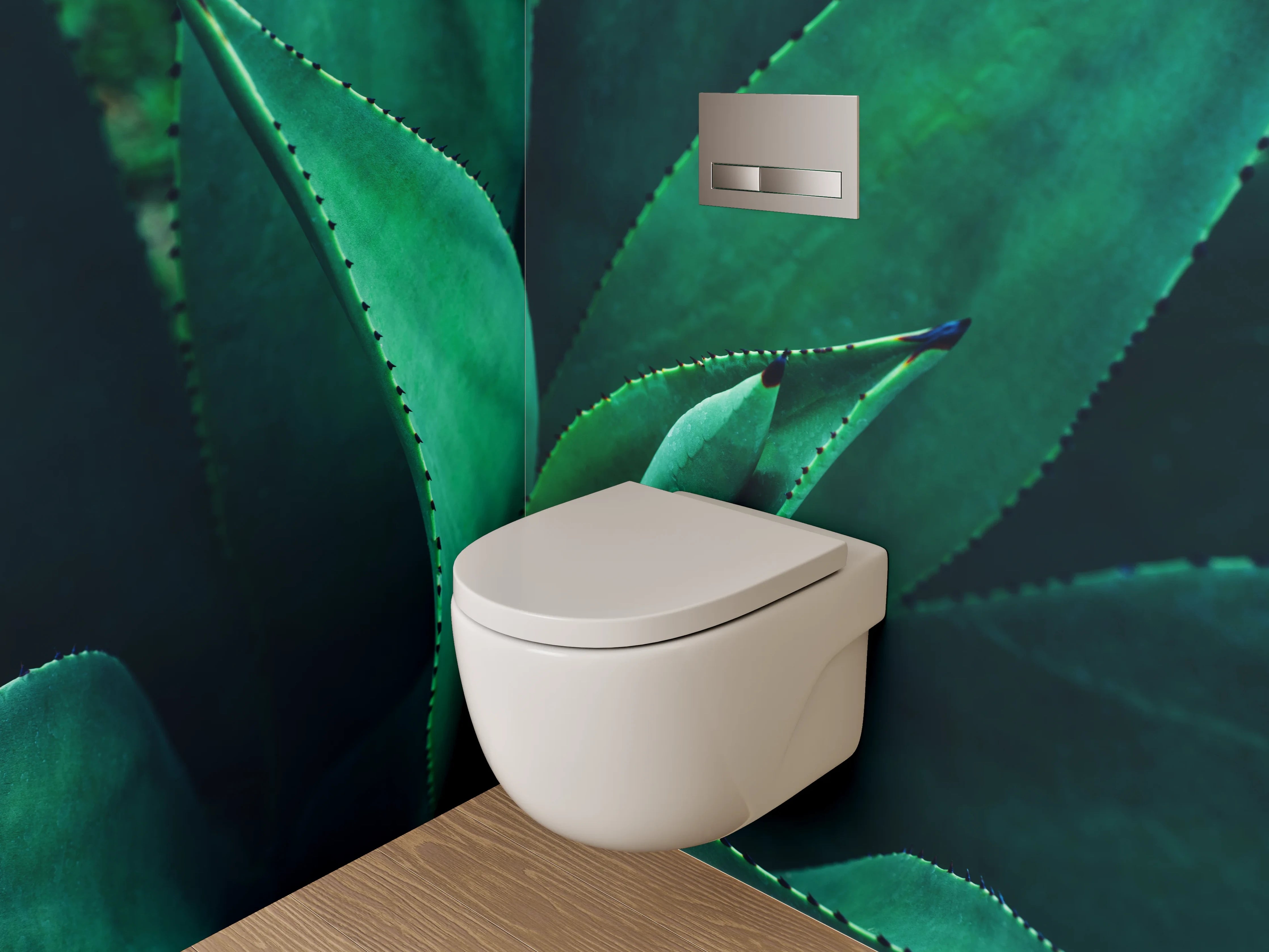 WC-Rückwand - Grüne Agavenblätter Naturfoto