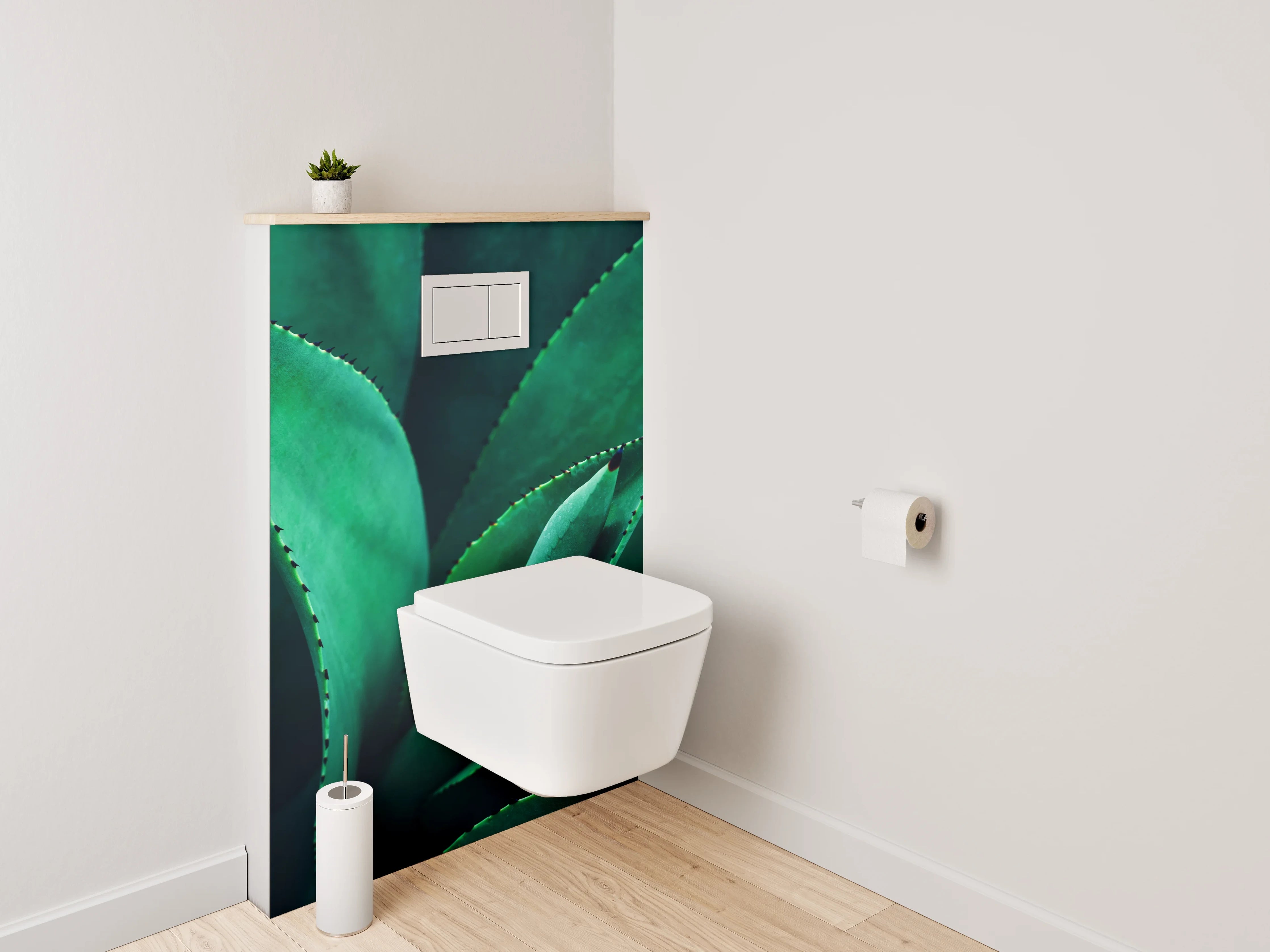 WC-Rückwand - Grüne Agavenblätter Naturfoto