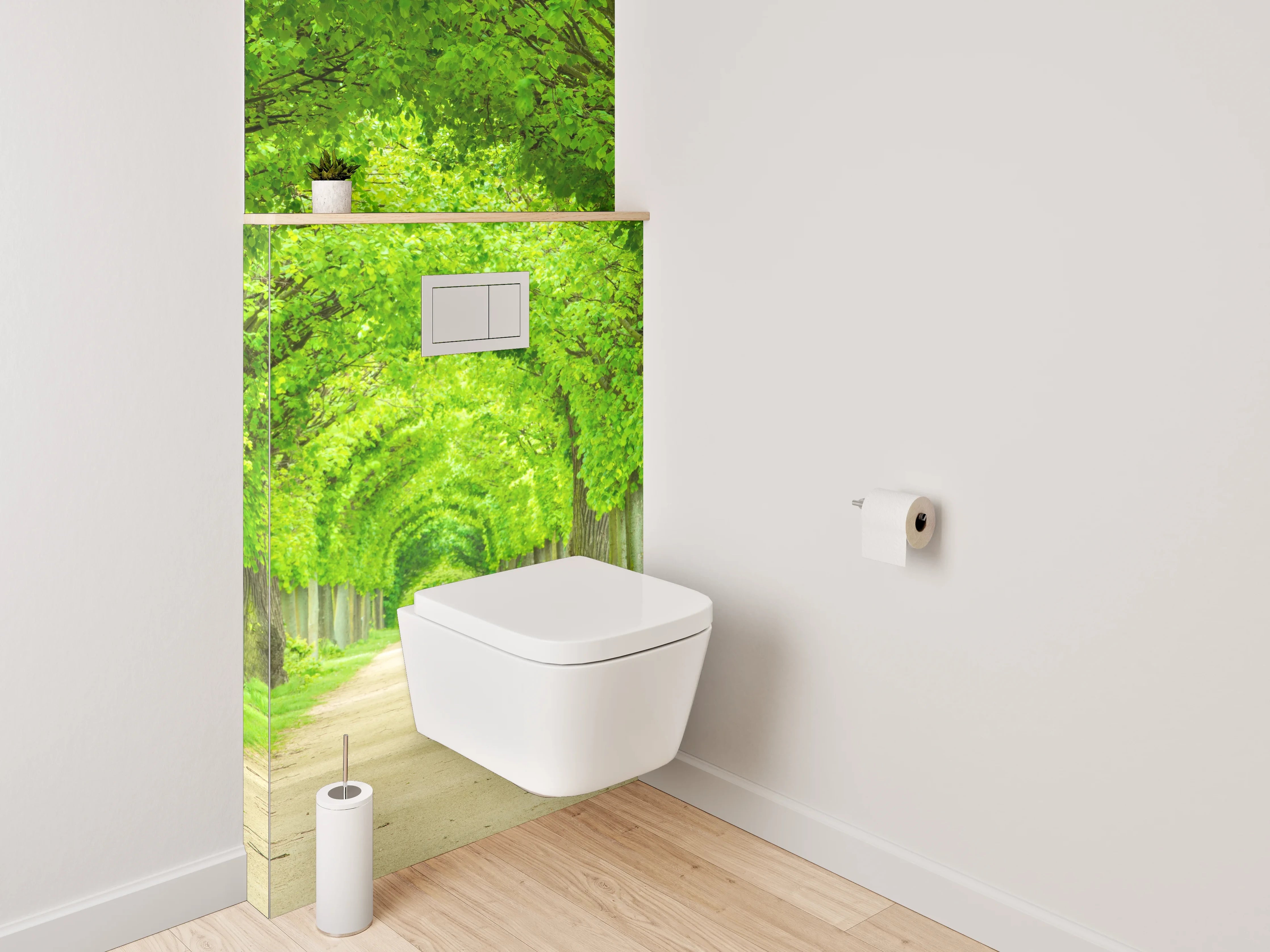 WC-Rückwand - Grüne Alleen Baumweg Landschaft