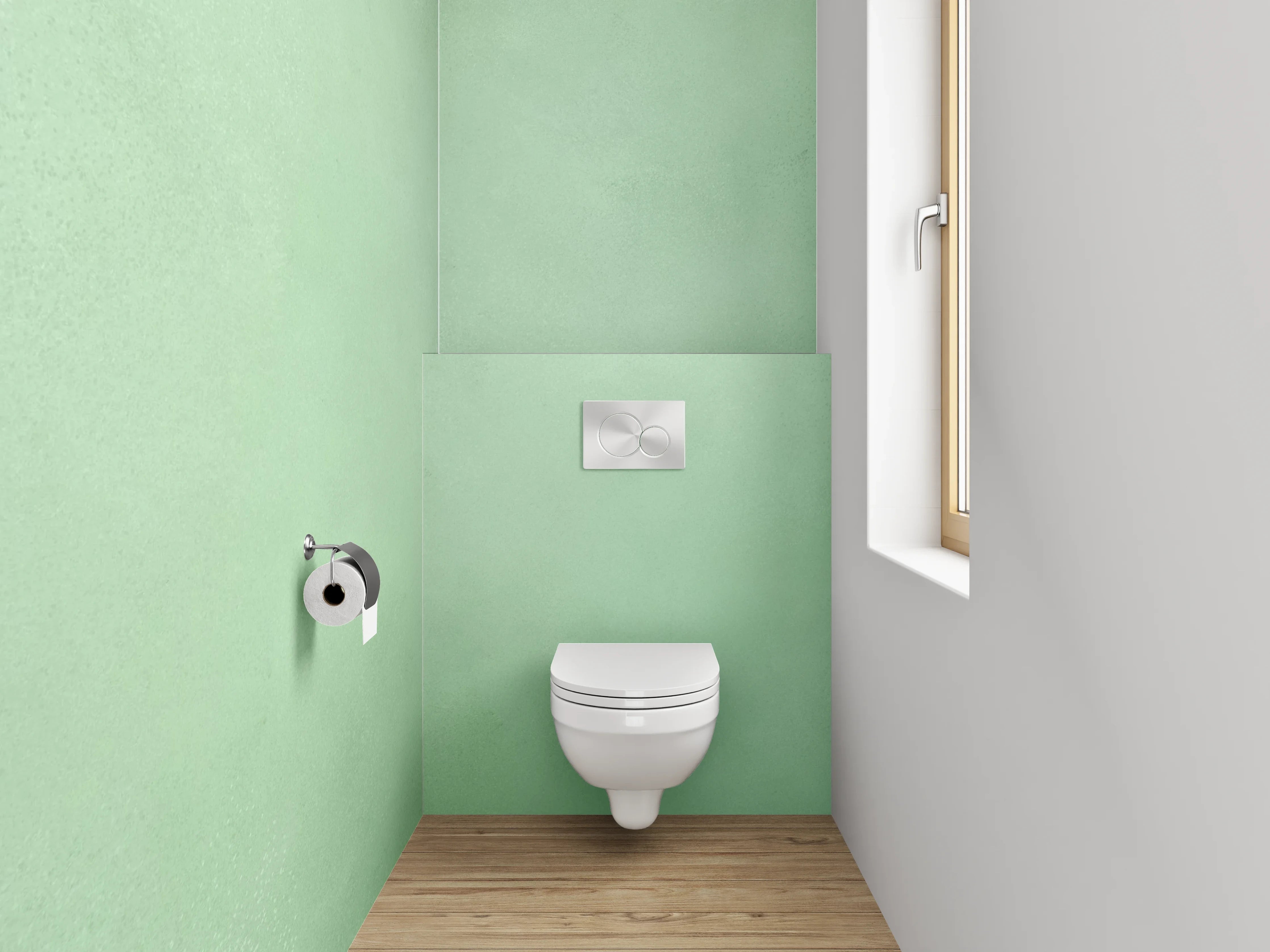 WC-Rückwand - Grüne Marmoroptik Wand – Elegant & Modern