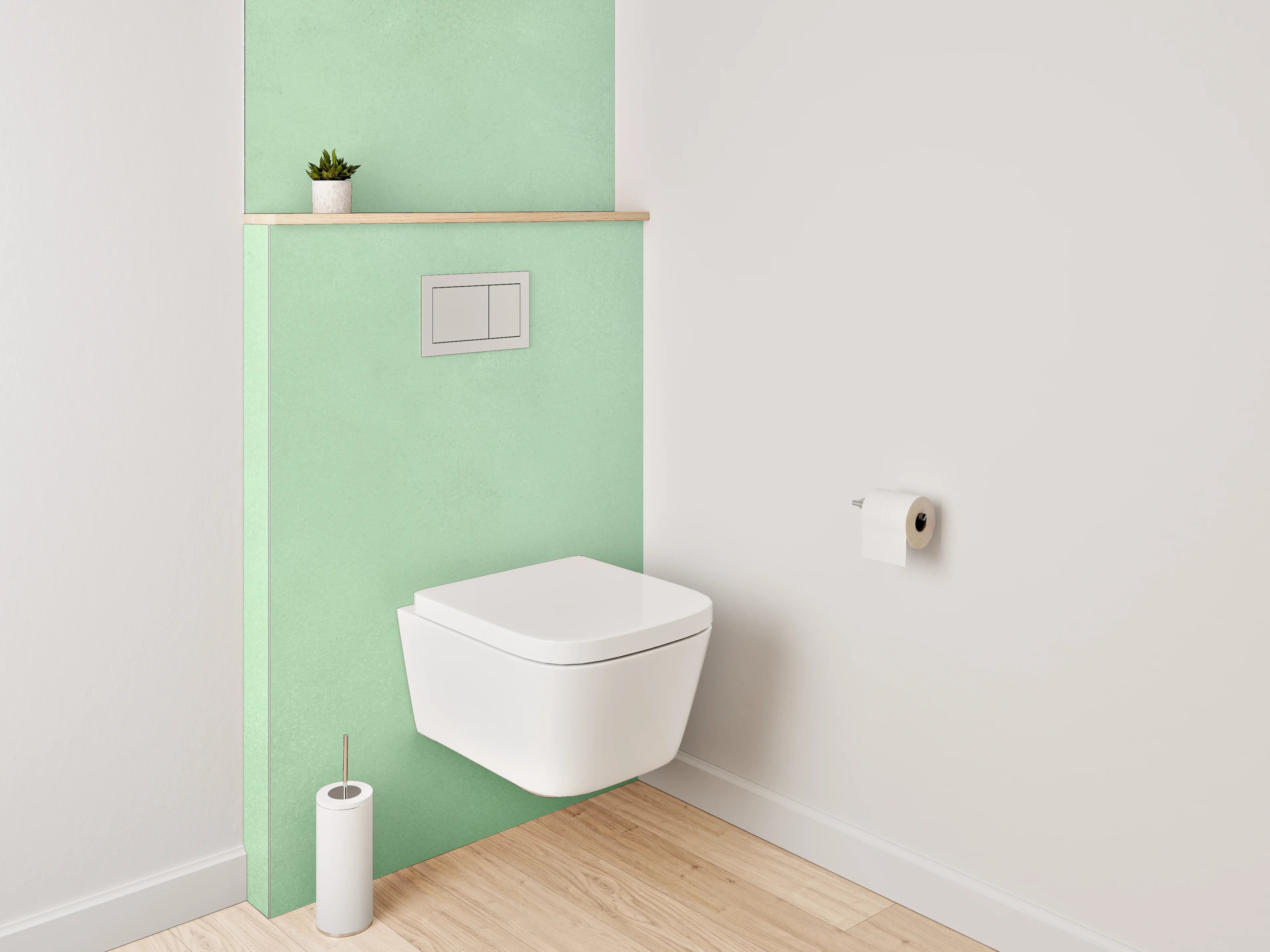 WC-Rückwand - Grüne Marmoroptik Wand – Elegant & Modern