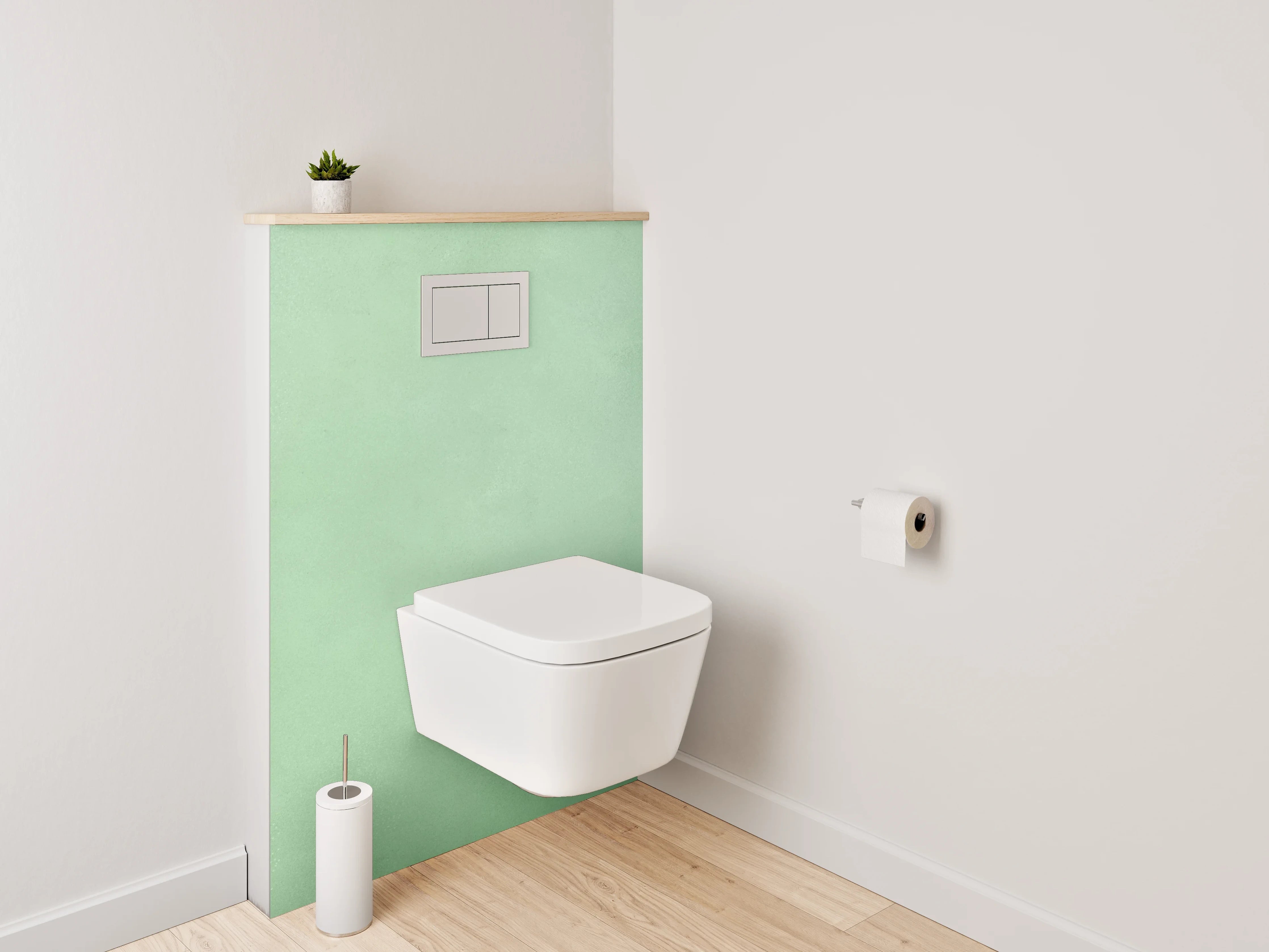 WC-Rückwand - Grüne Marmoroptik Wand – Elegant & Modern