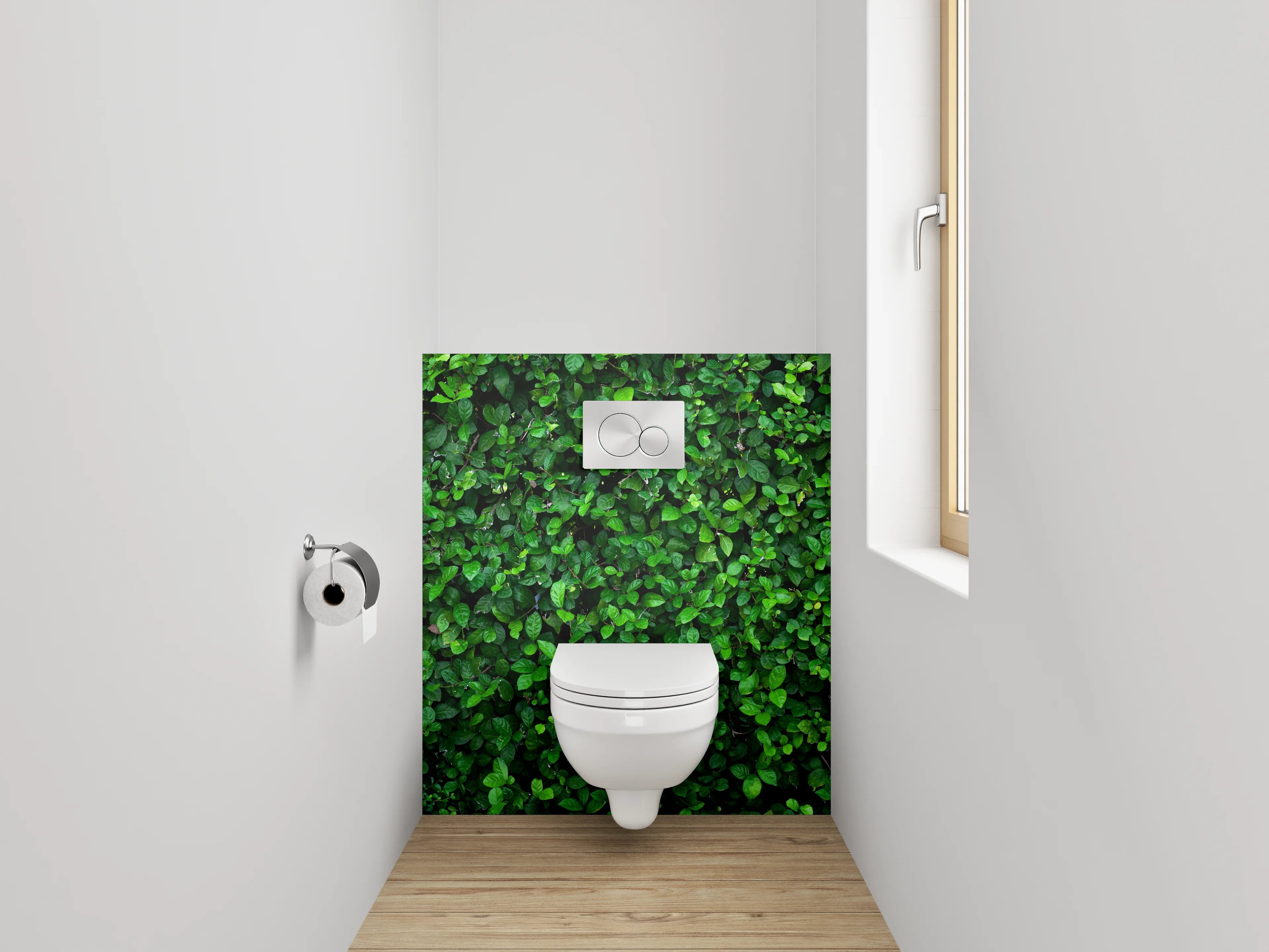 WC-Rückwand - Grüner Blätterdschungel
