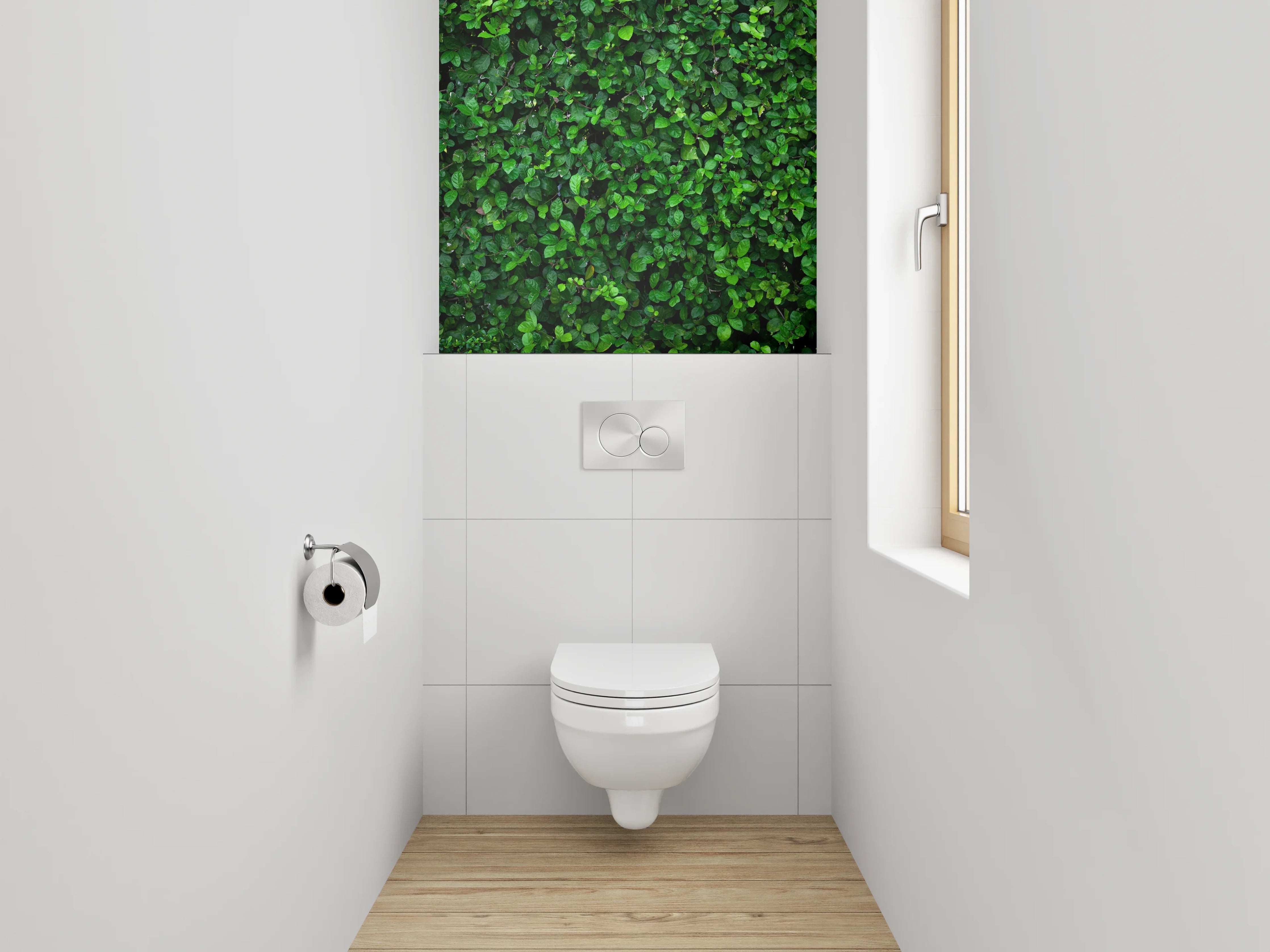 WC-Rückwand - Grüner Blätterdschungel