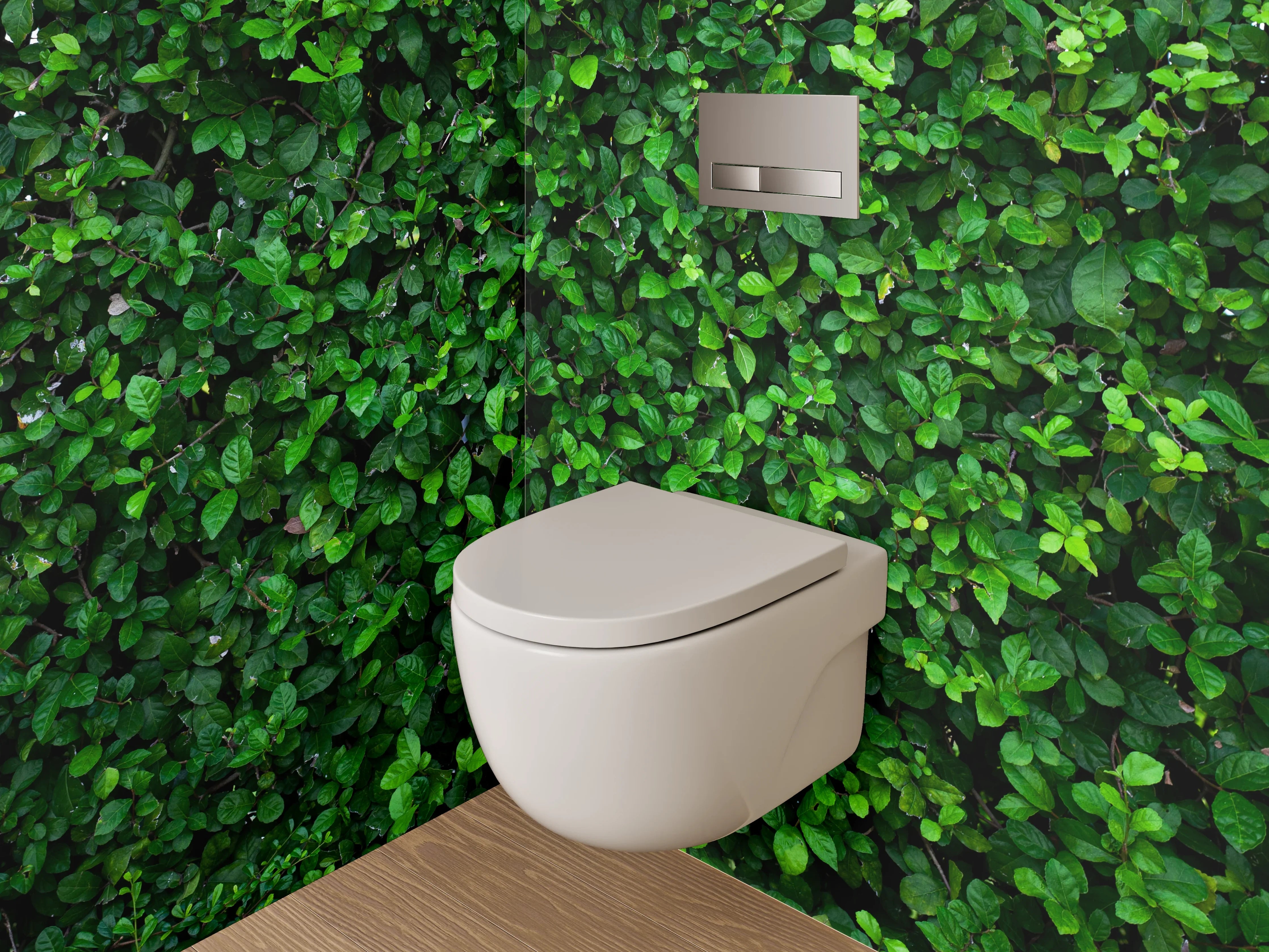WC-Rückwand - Grüner Blätterdschungel