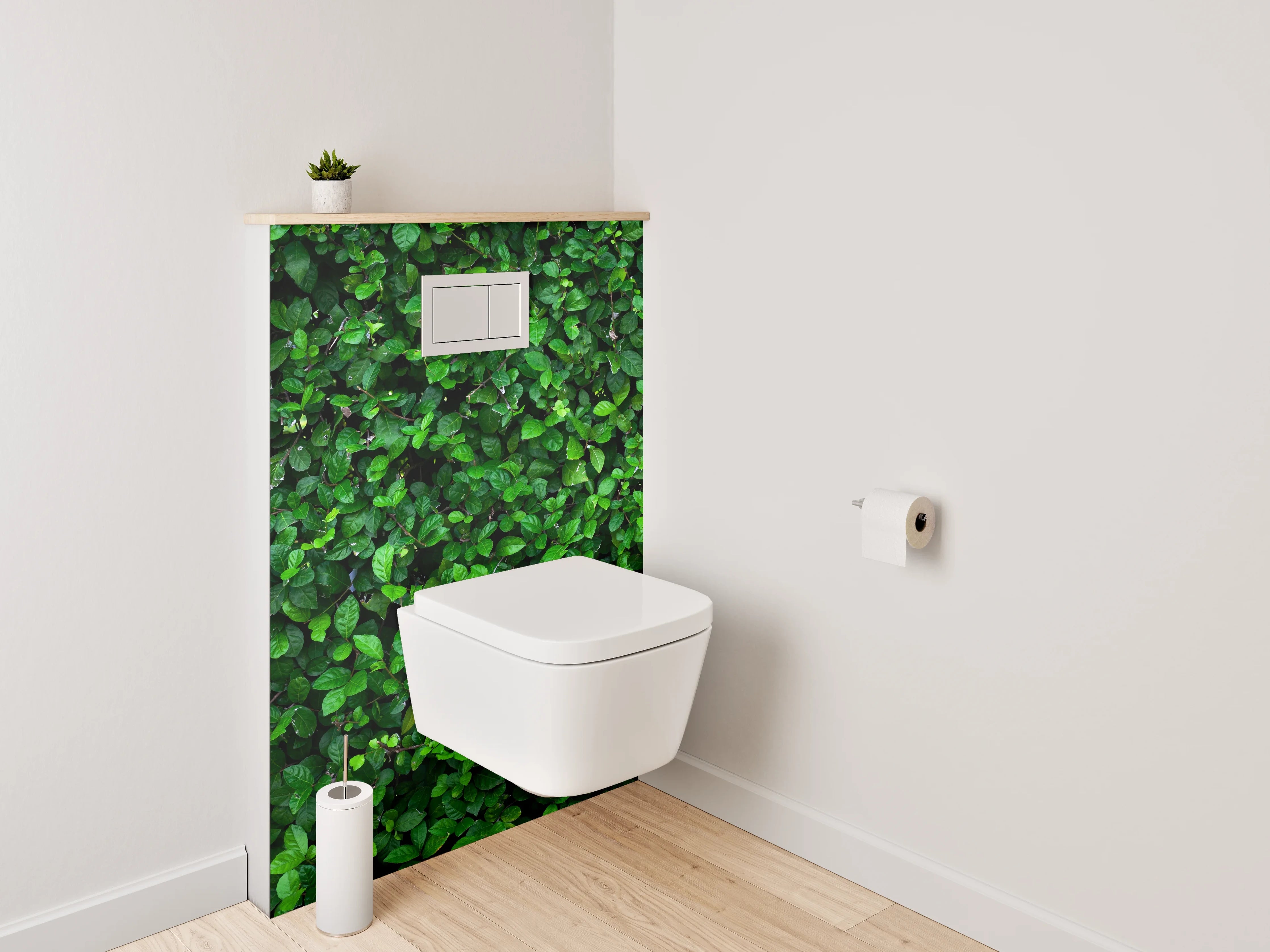 WC-Rückwand - Grüner Blätterdschungel
