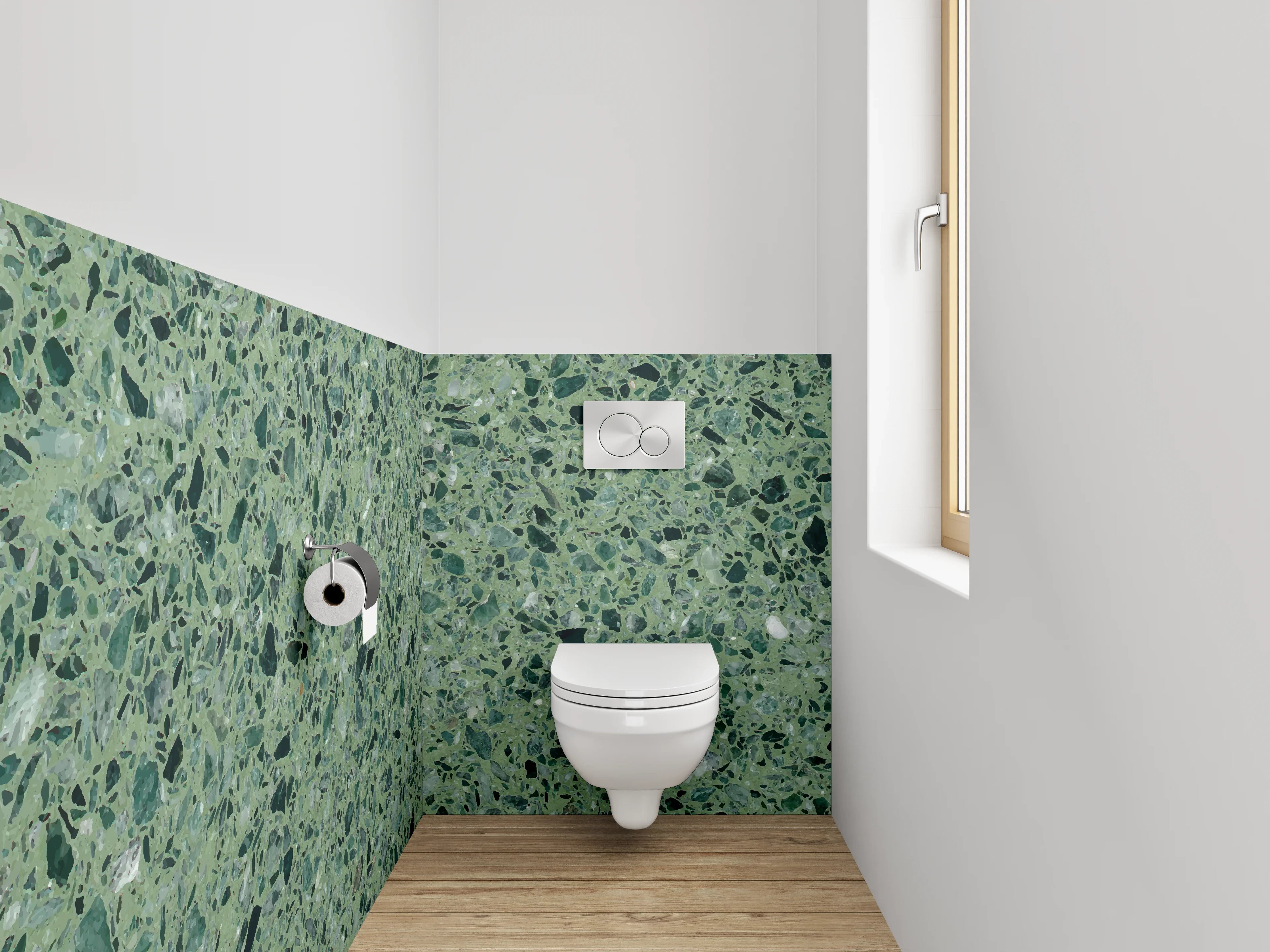 WC-Rückwand - Grüner Marmor-Textur