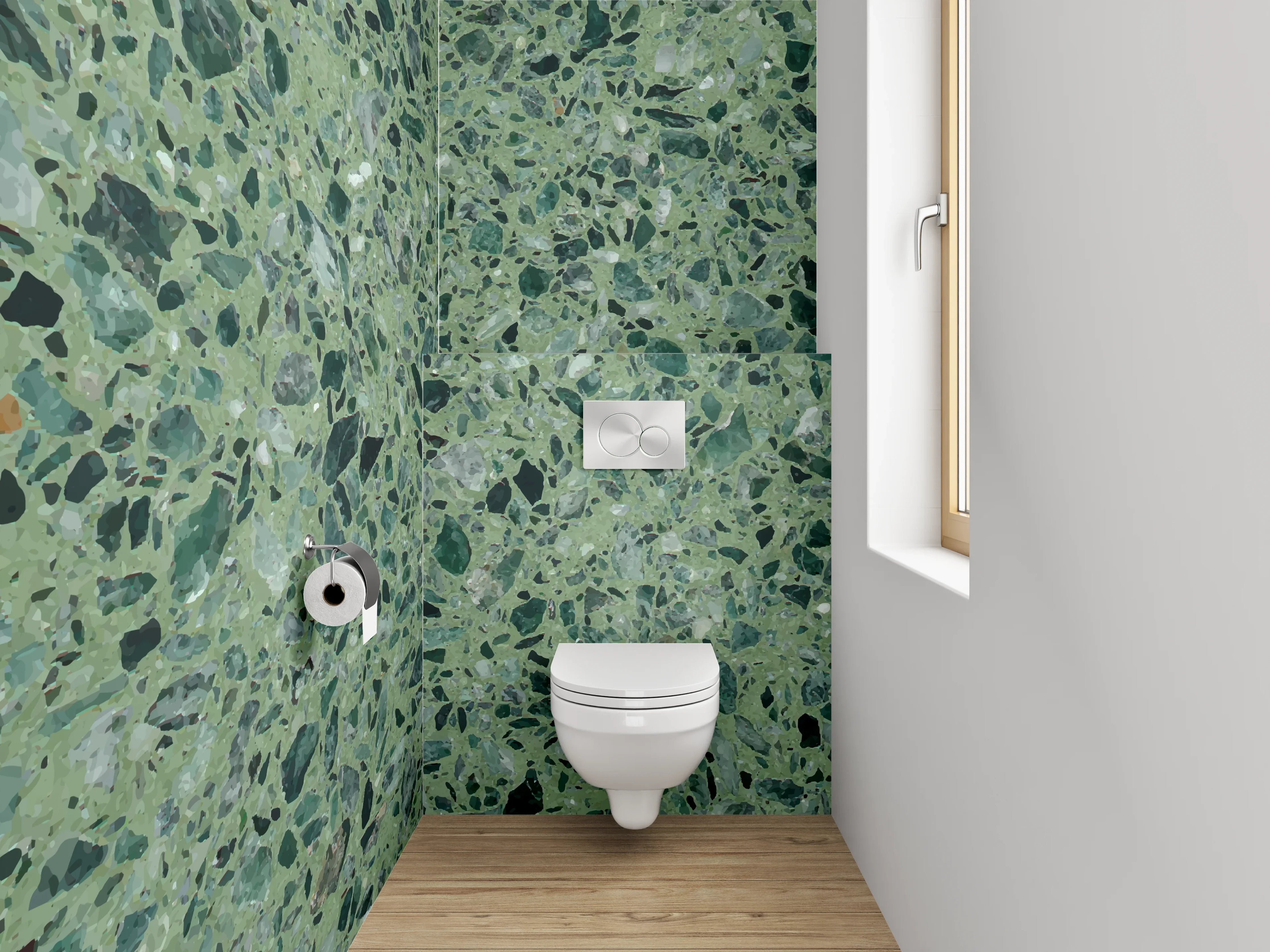 WC-Rückwand - Grüner Marmor-Textur