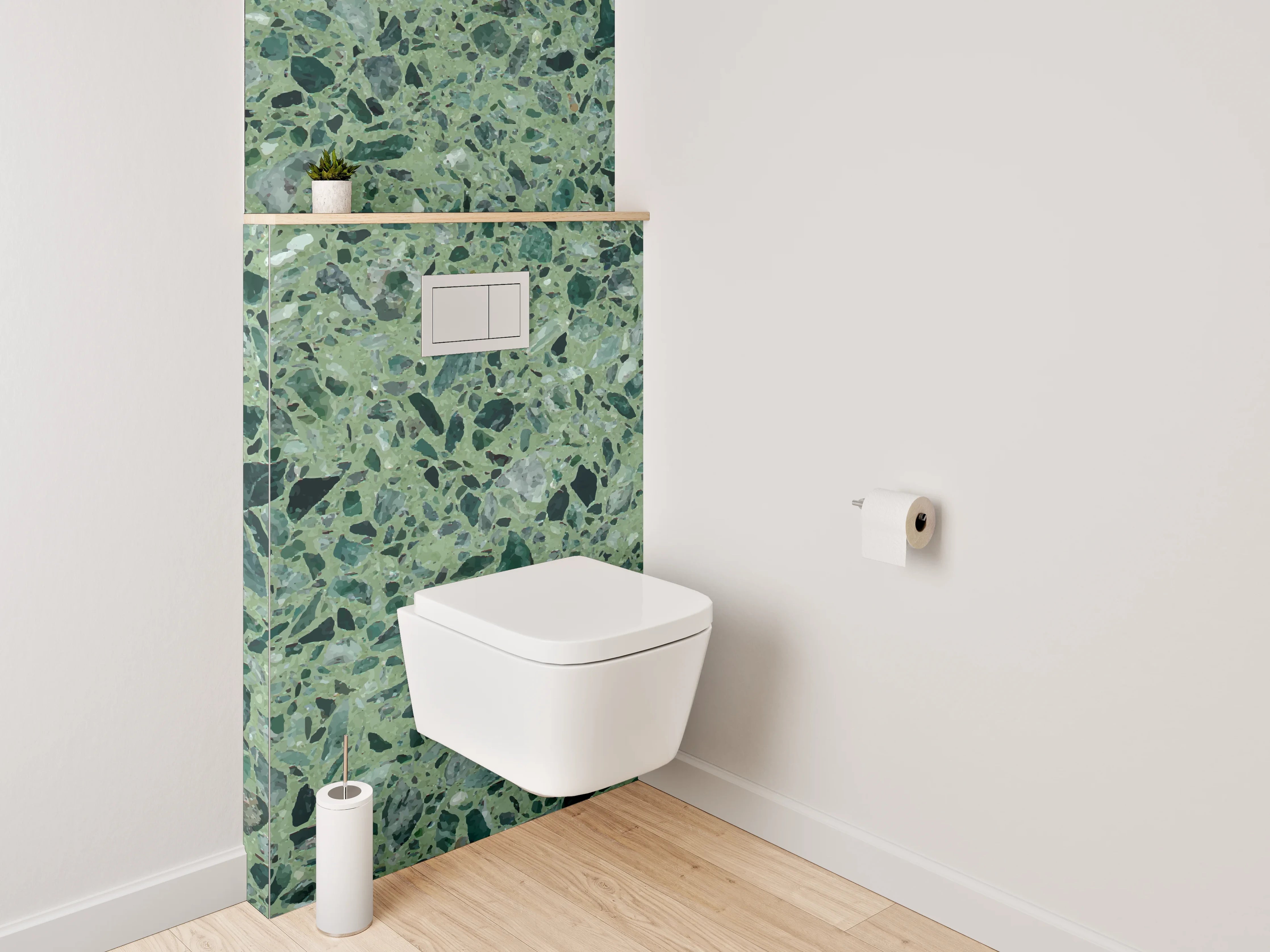 WC-Rückwand - Grüner Marmor-Textur