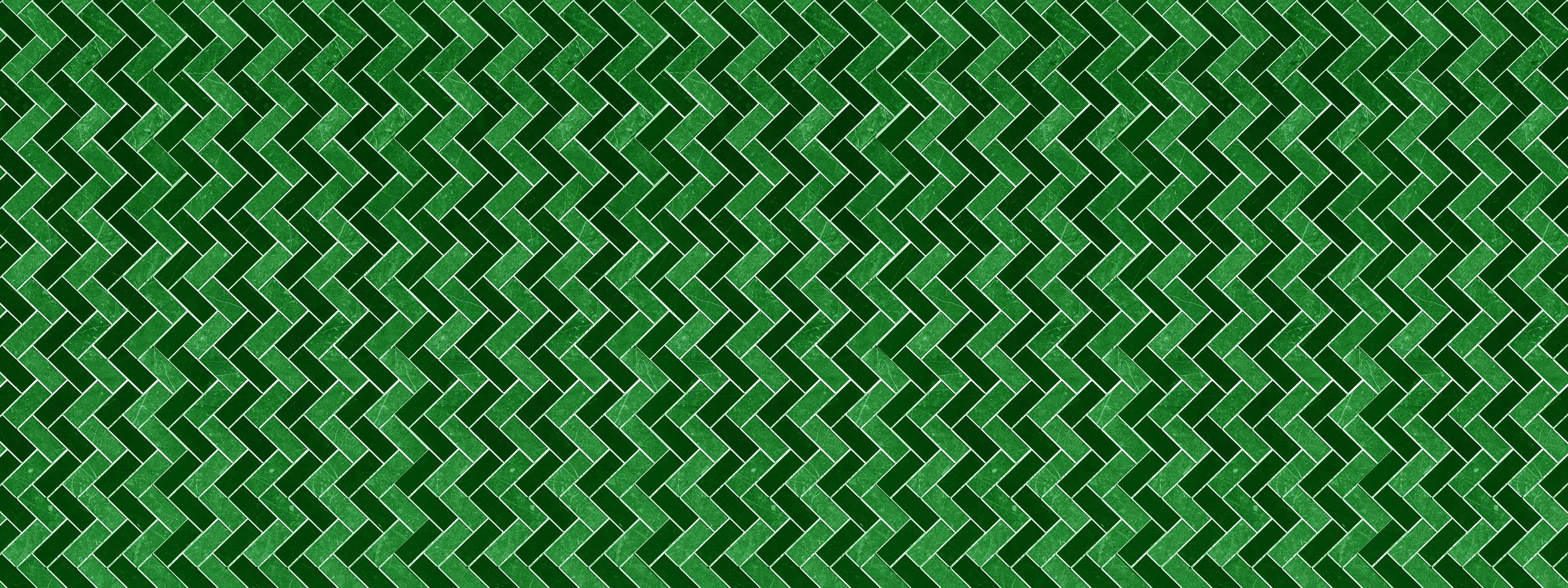 WC-Rückwand-Grünes Zickzack-Mosaik Muster Fliese