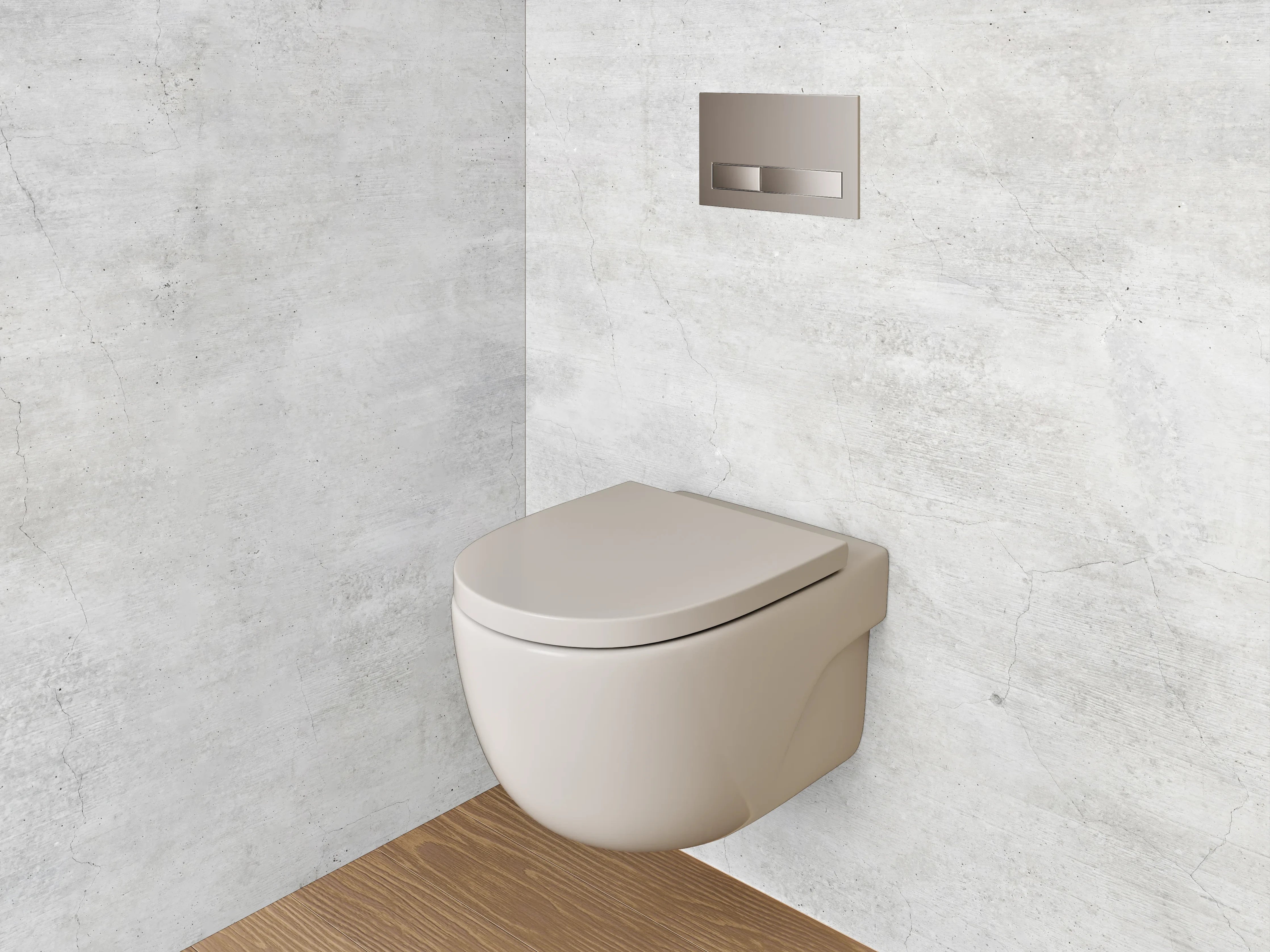 WC-Rückwand - Helle Betonoptik Weiß-Grau