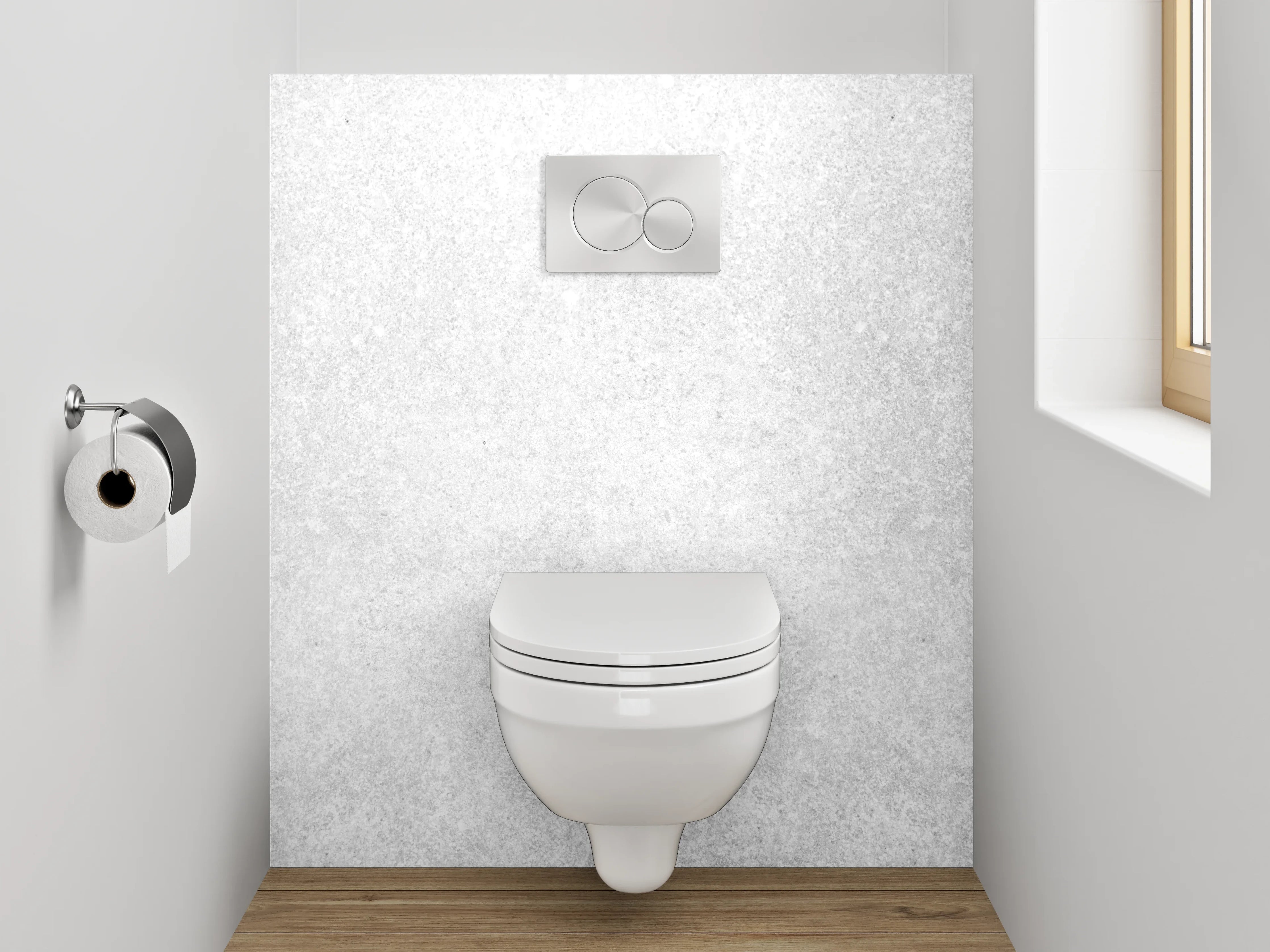 WC-Rückwand - Helle Grau-Texturwand