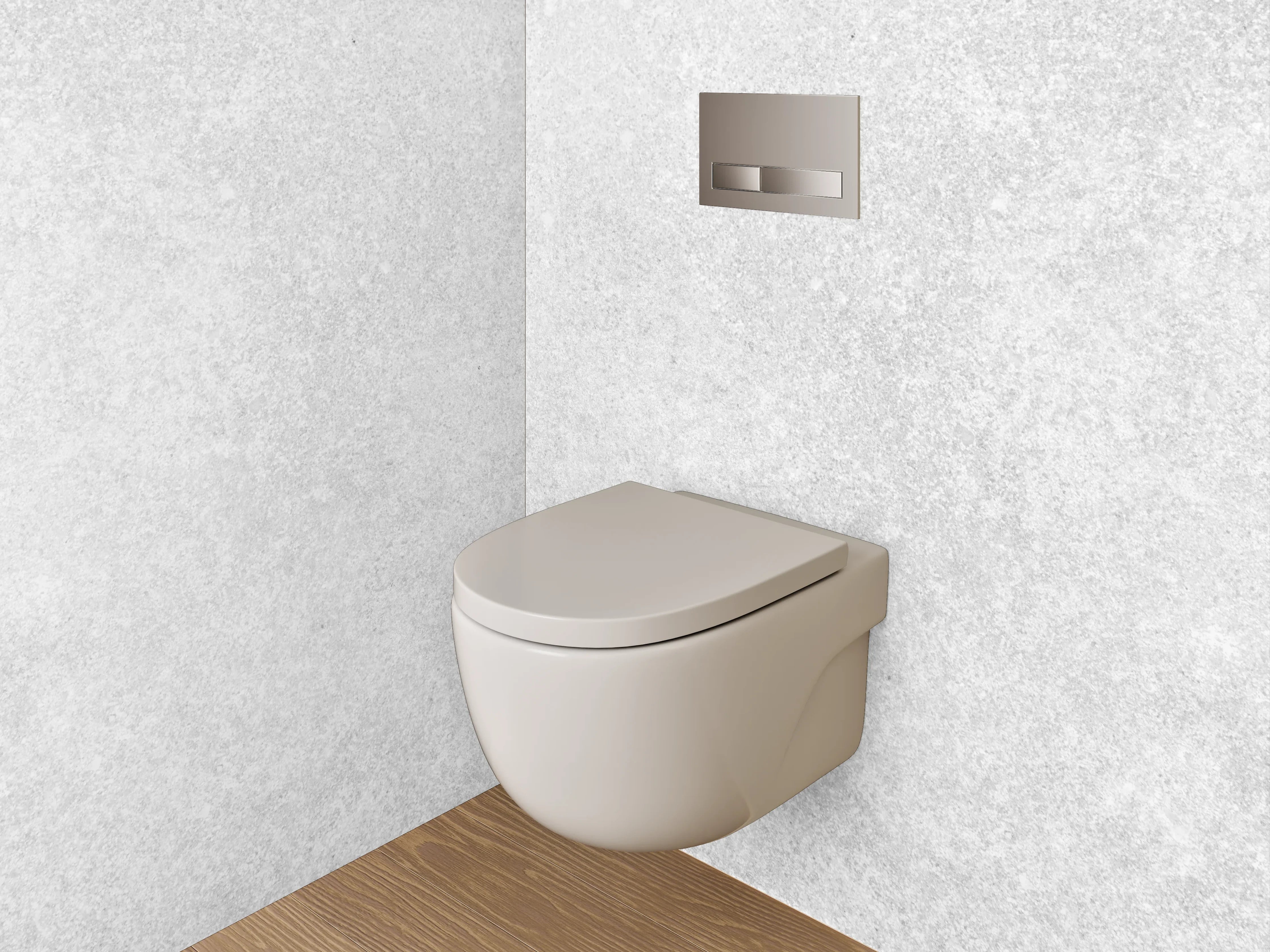 WC-Rückwand - Helle Grau-Texturwand