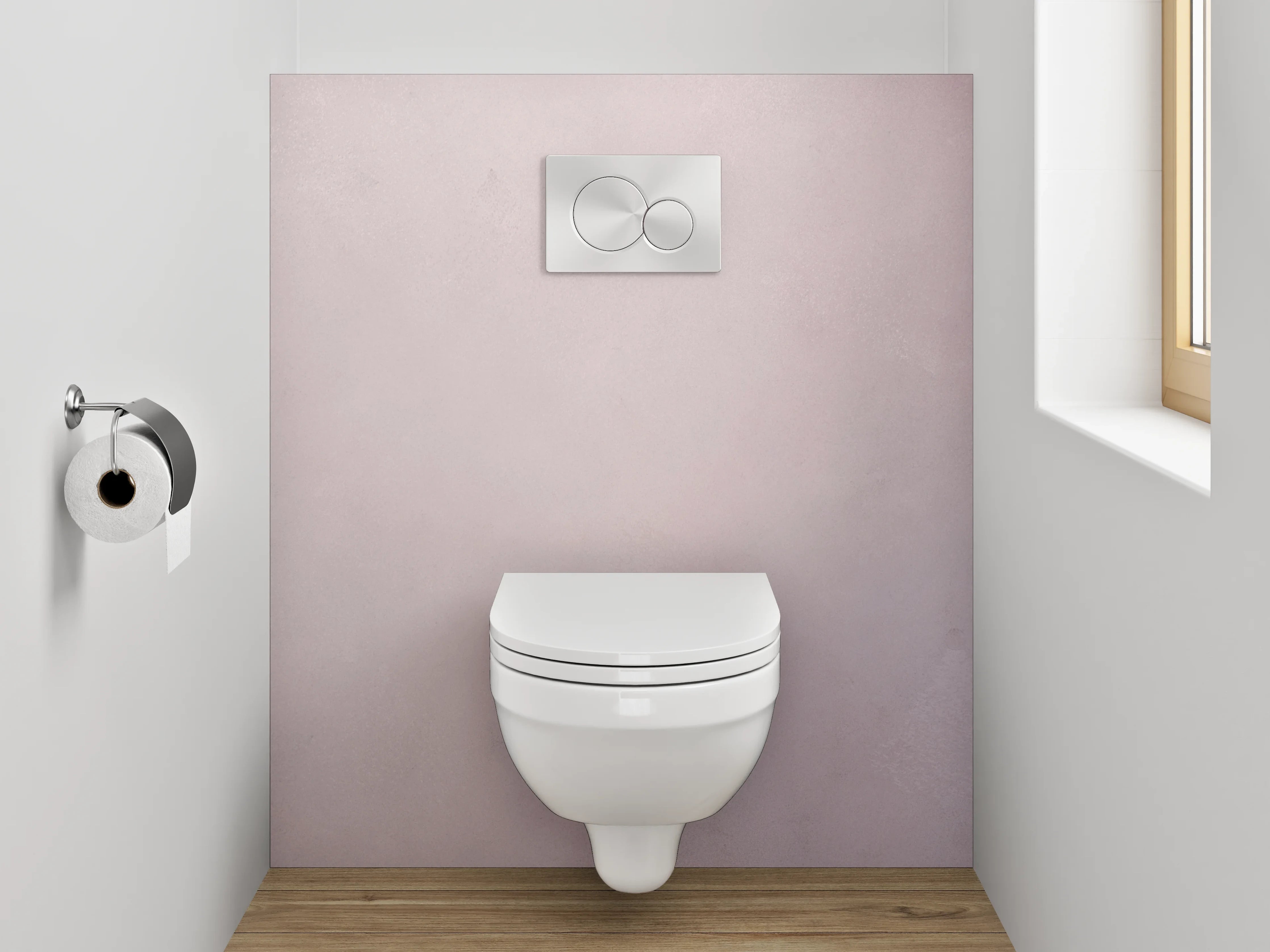 WC-Rückwand - Helle Graustruktur im Weiß