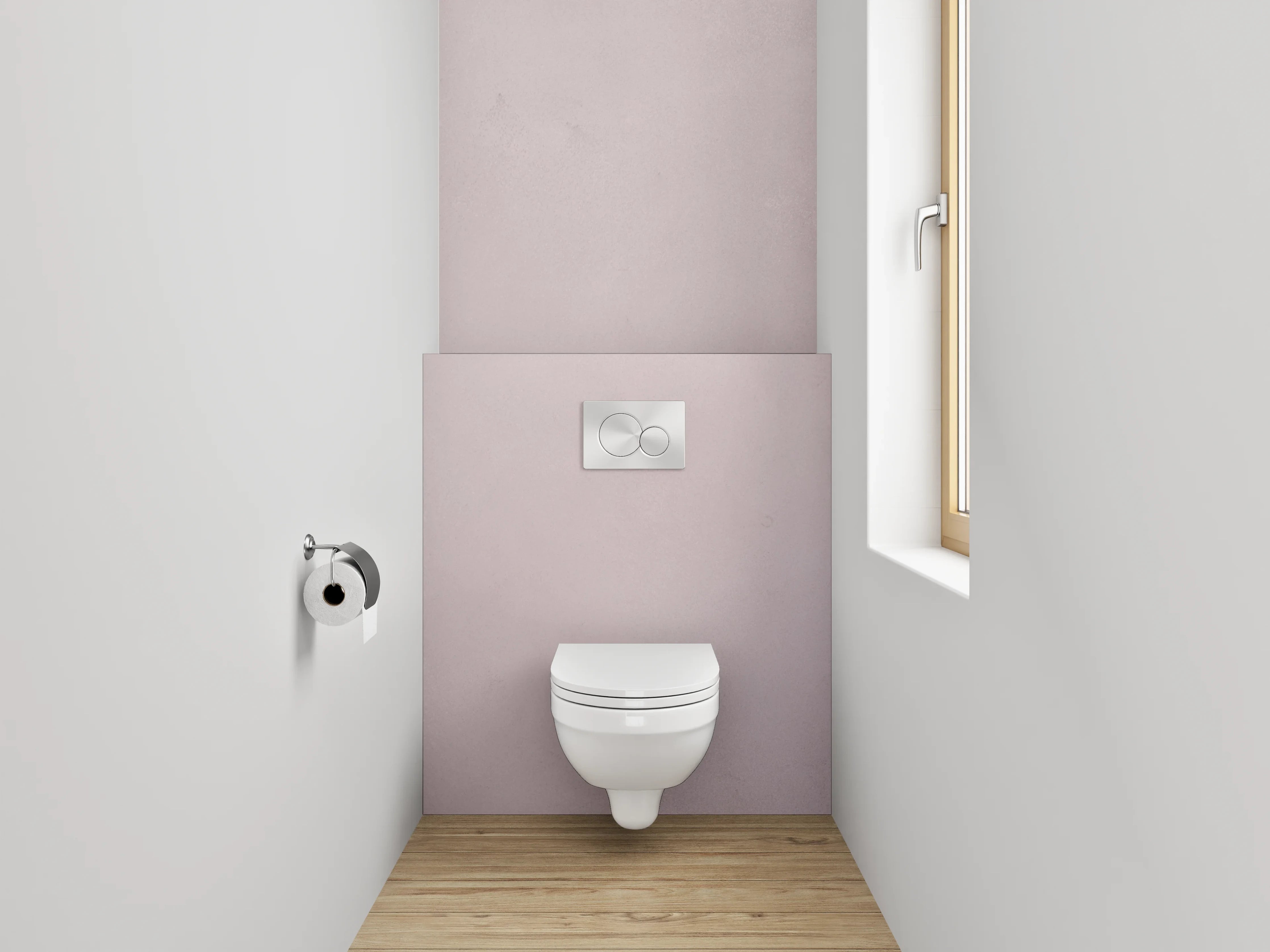 WC-Rückwand - Helle Graustruktur im Weiß
