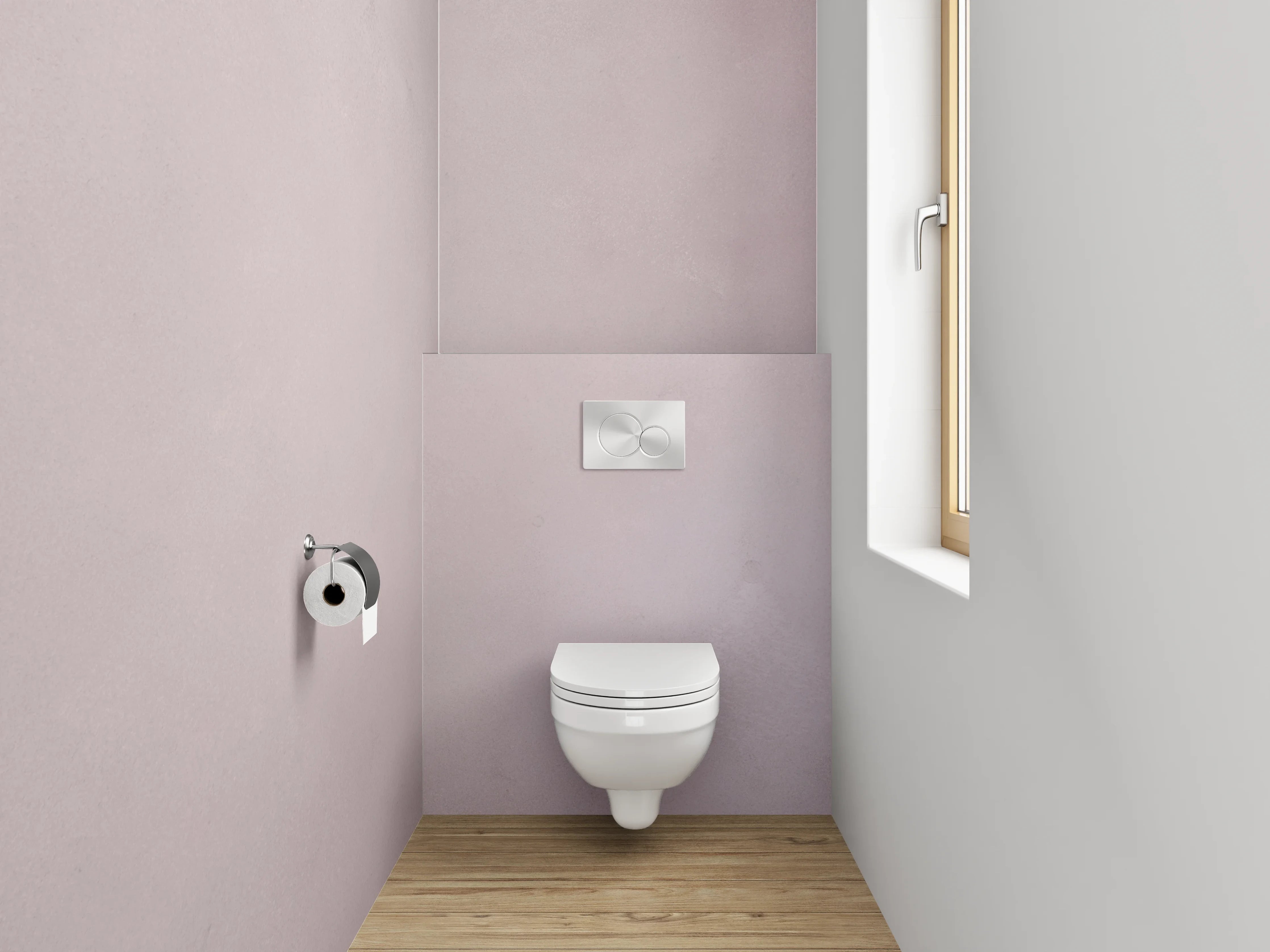 WC-Rückwand - Helle Graustruktur im Weiß