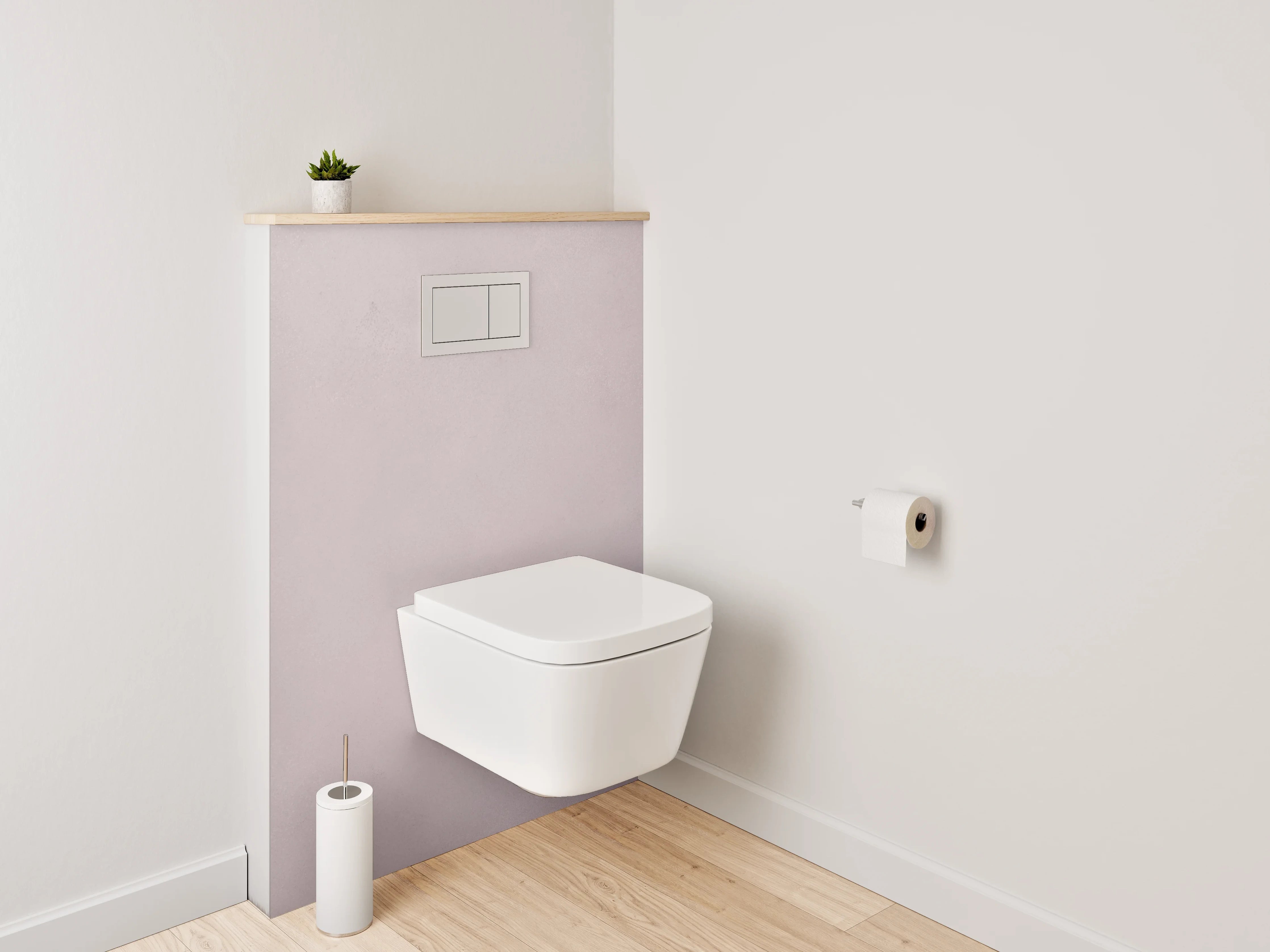WC-Rückwand - Helle Graustruktur im Weiß