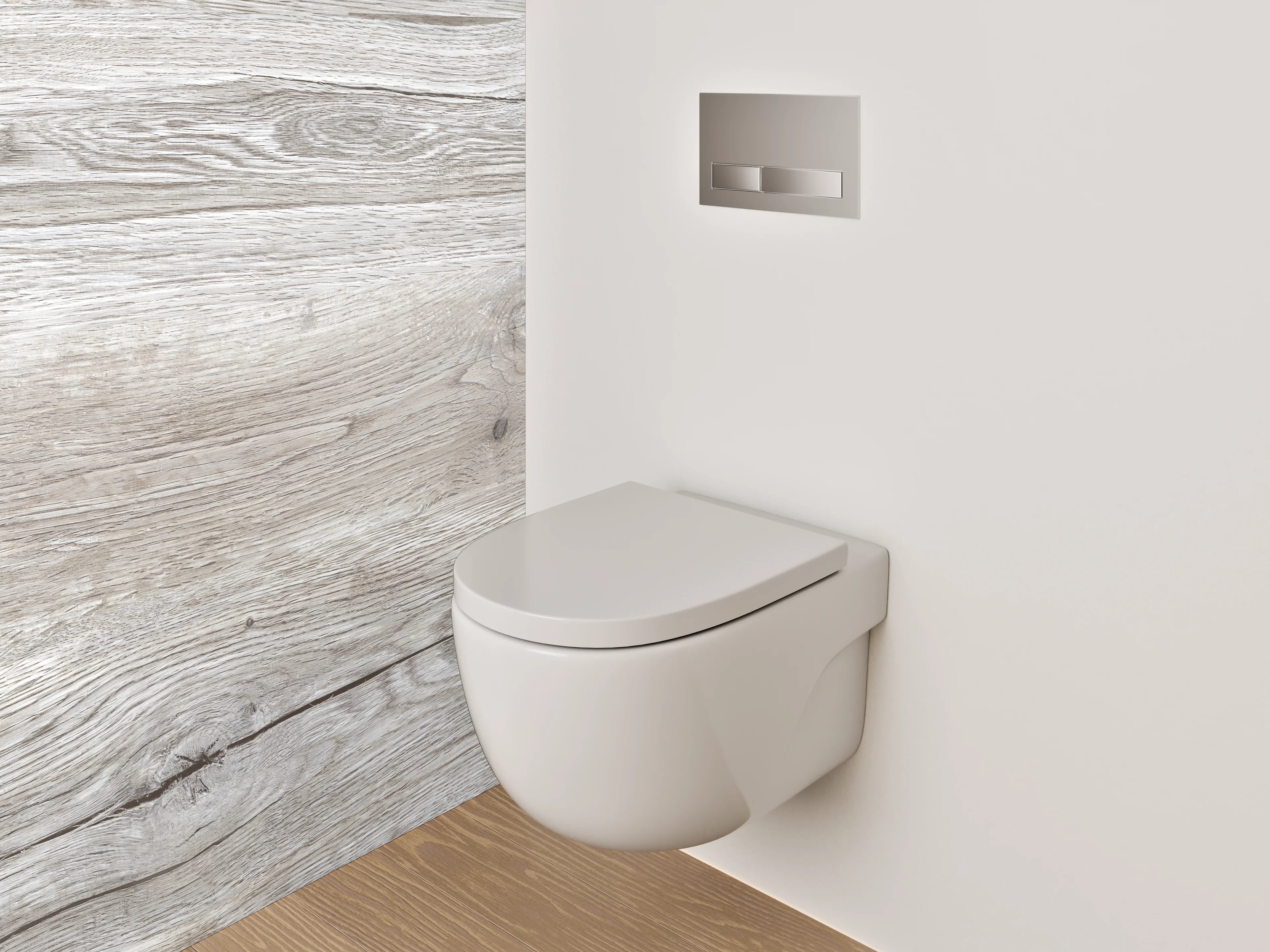 WC-Rückwand - Helle Holzboden-Textur