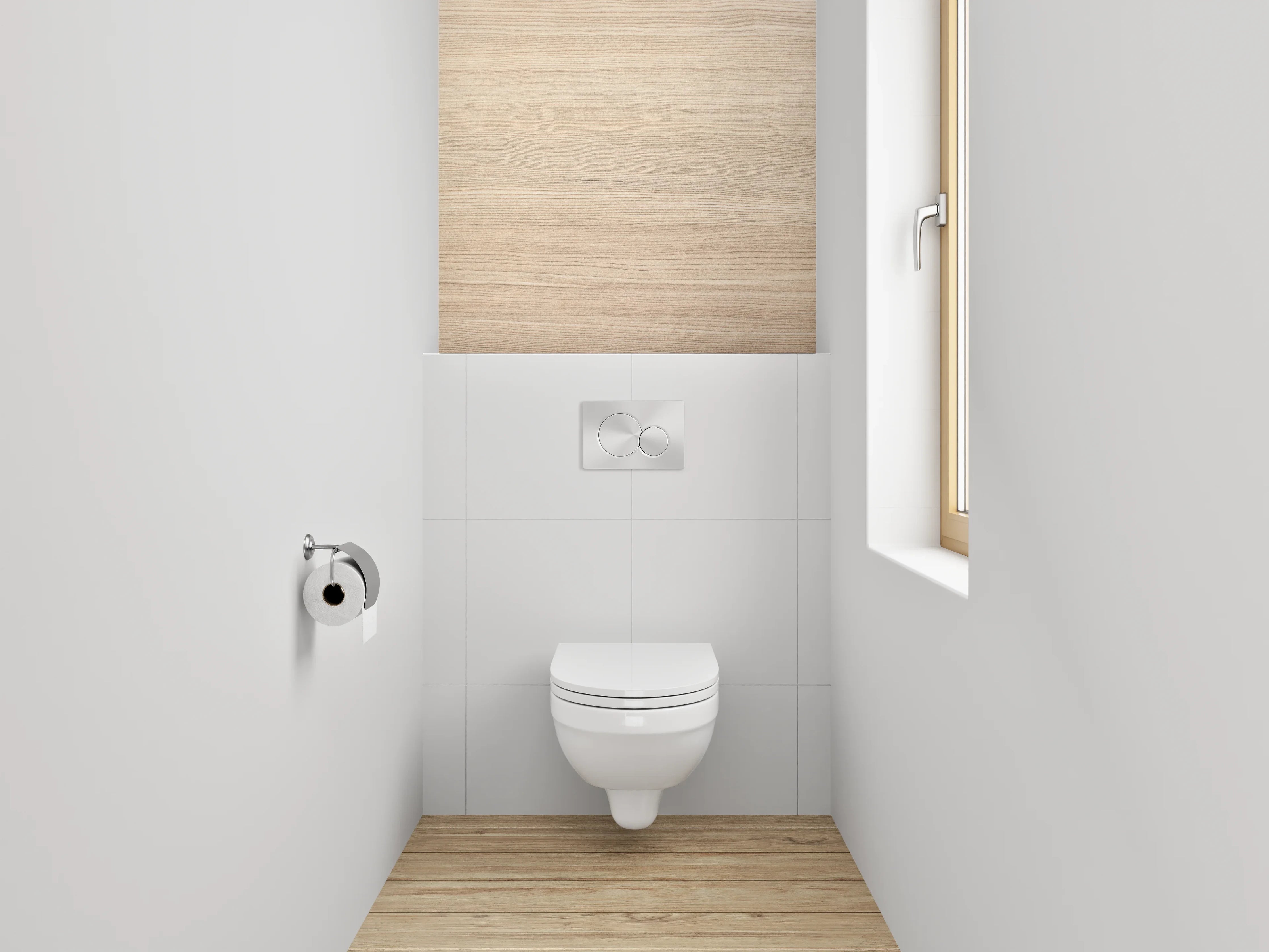 WC-Rückwand - Helle Holzoptik Struktur