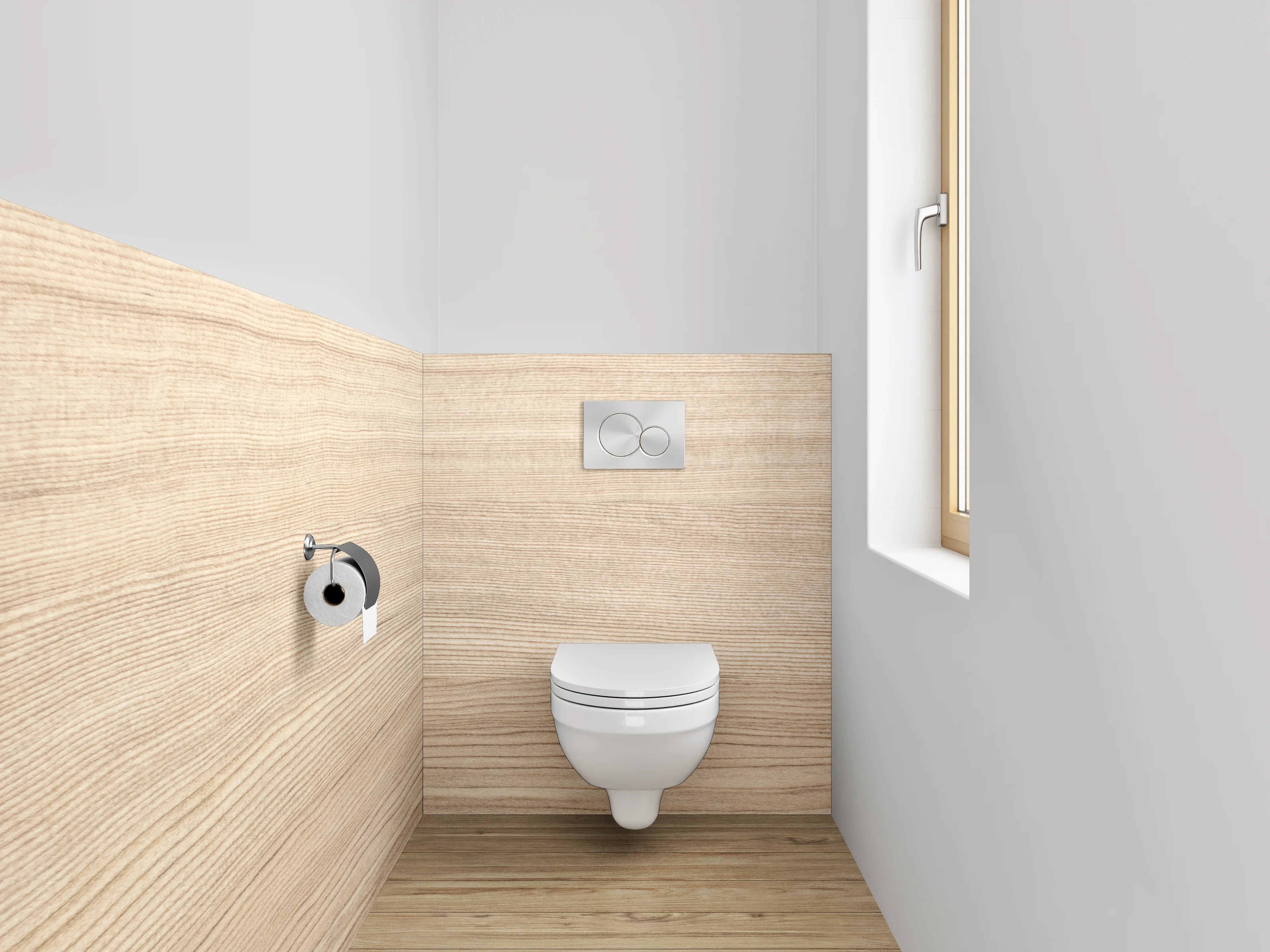 WC-Rückwand - Helle Holzoptik Struktur
