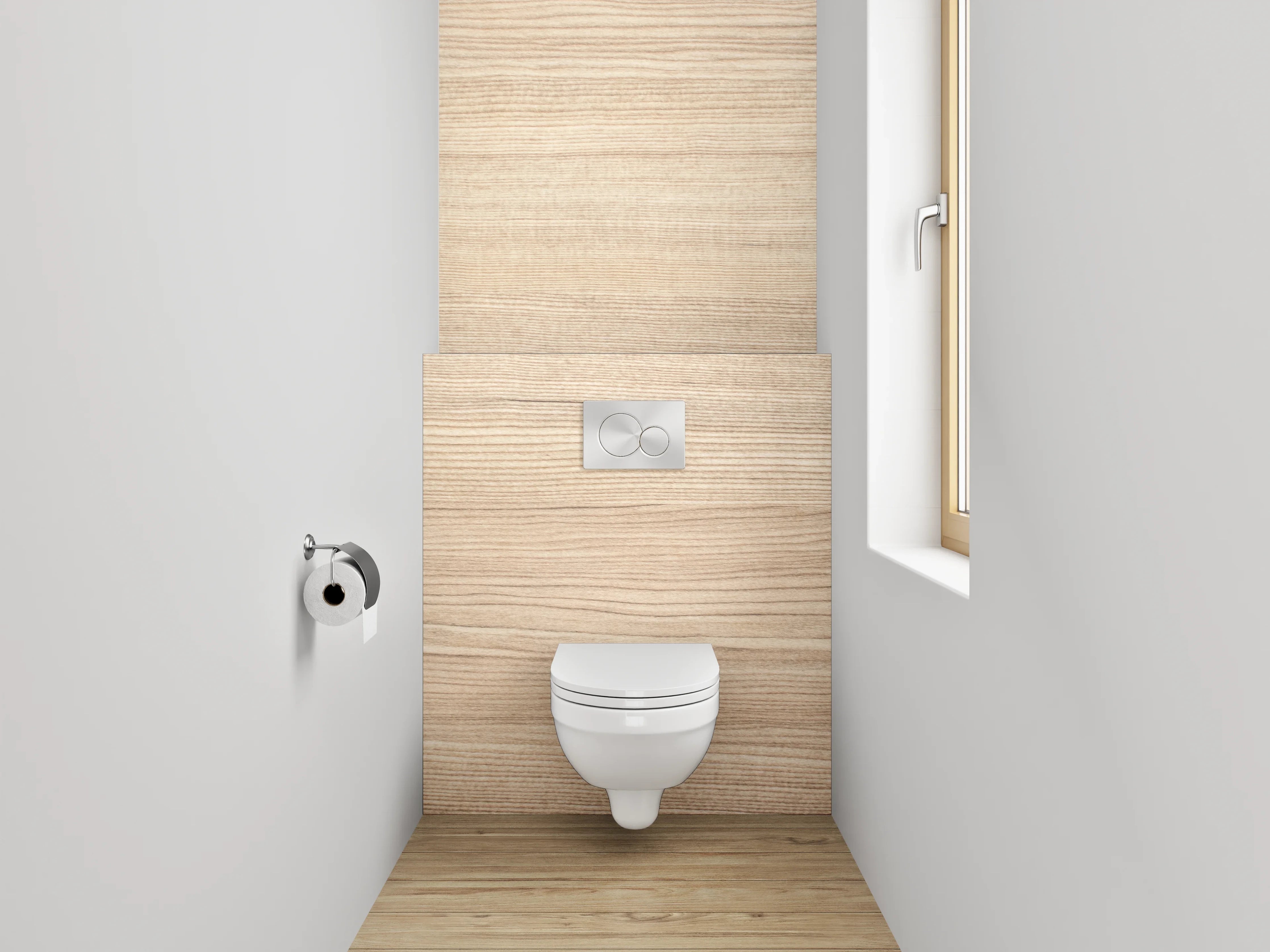 WC-Rückwand - Helle Holzoptik Struktur