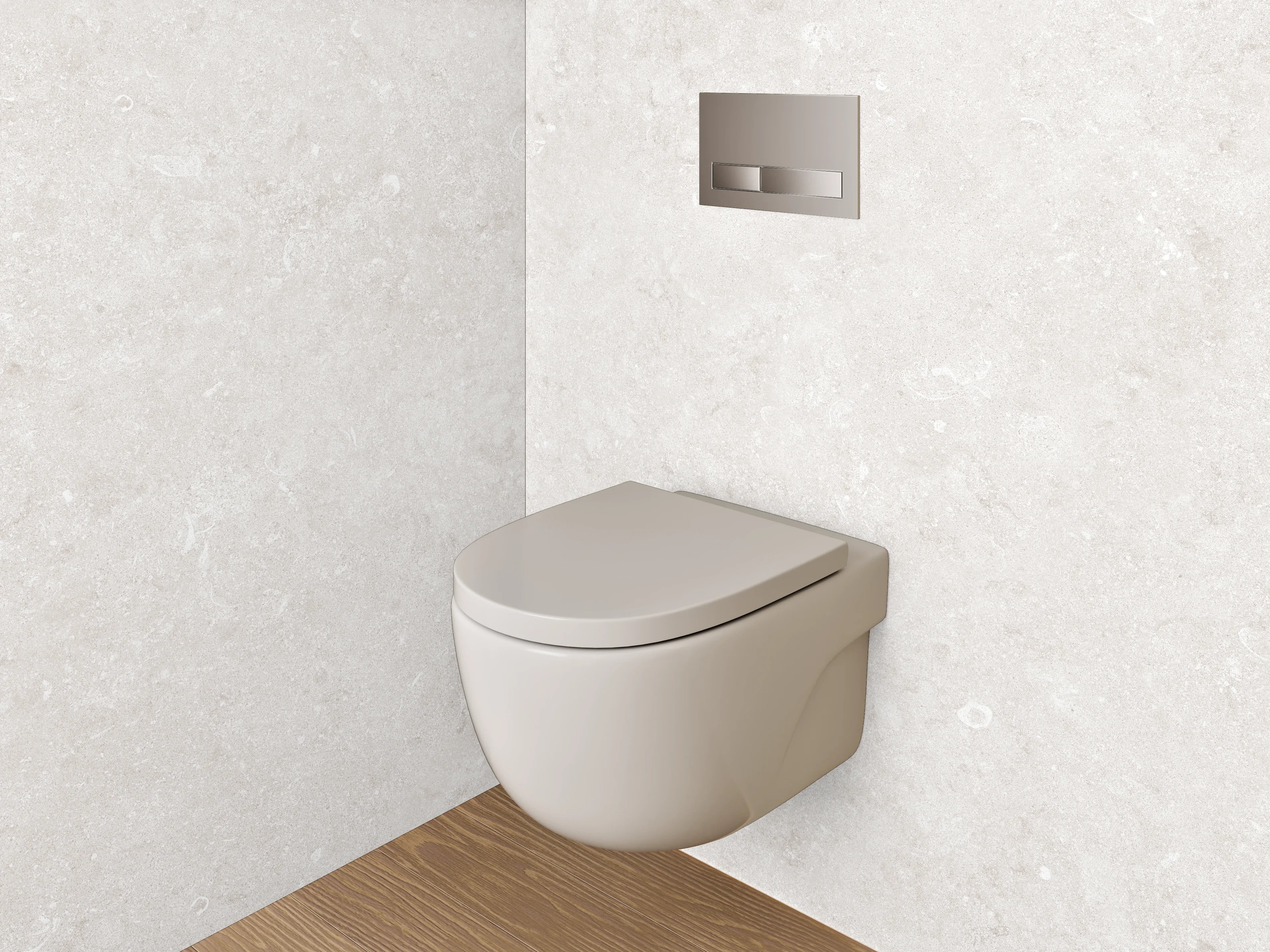 WC-Rückwand - Helle Marmor-Optik Weiß Grau
