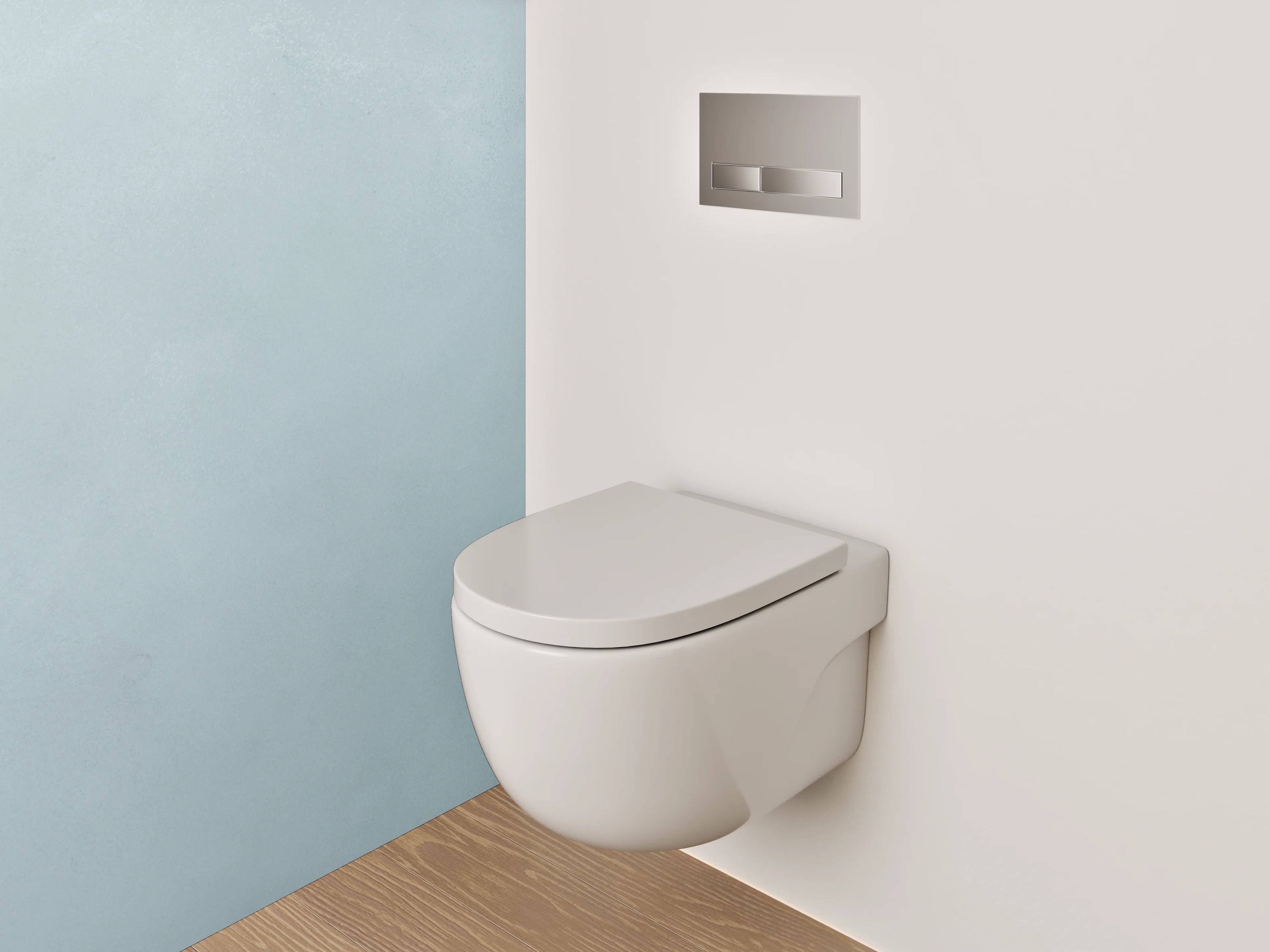 WC-Rückwand - Helle Marmoroptik in Weiß-Grau