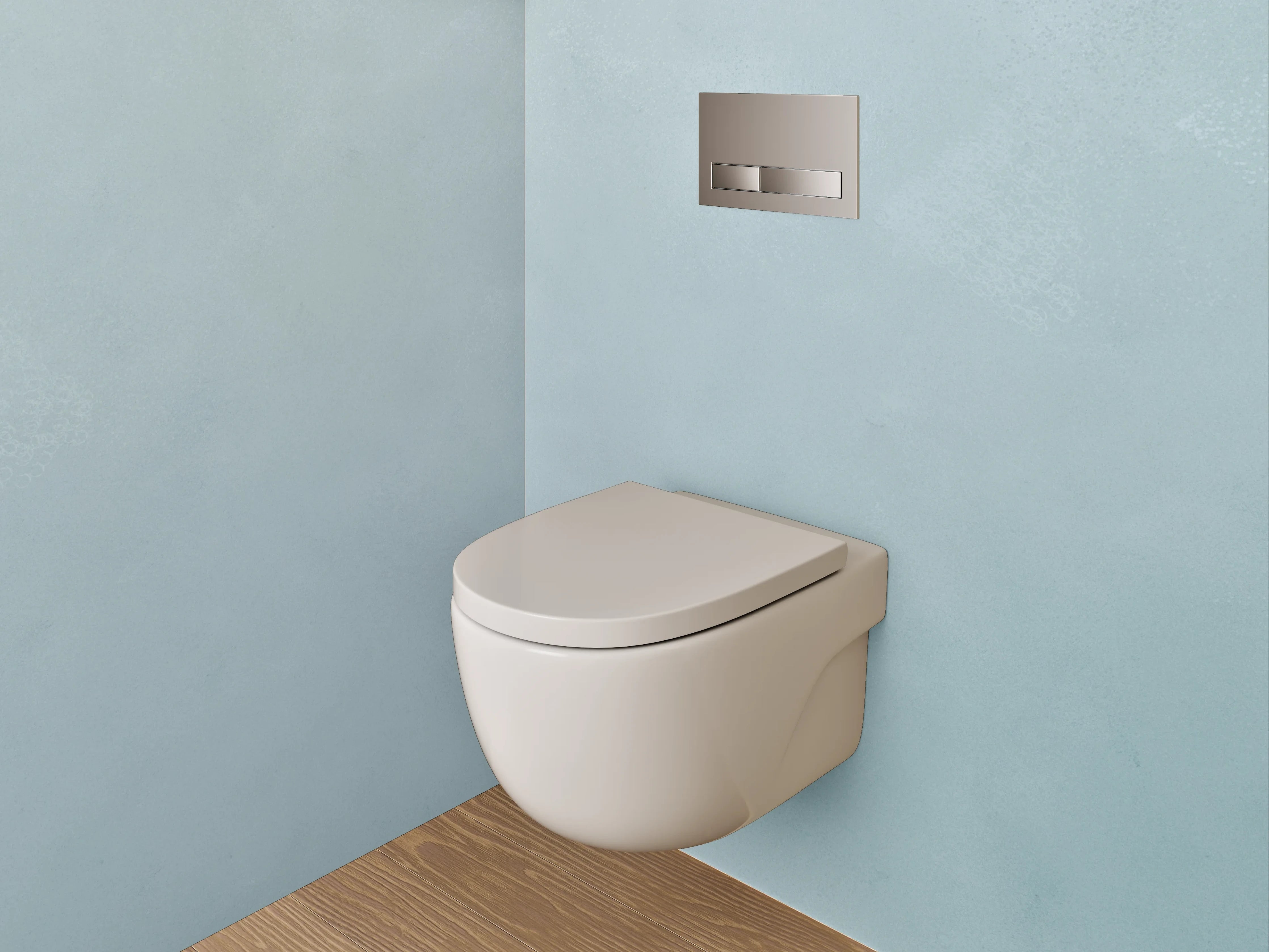 WC-Rückwand - Helle Marmoroptik in Weiß-Grau