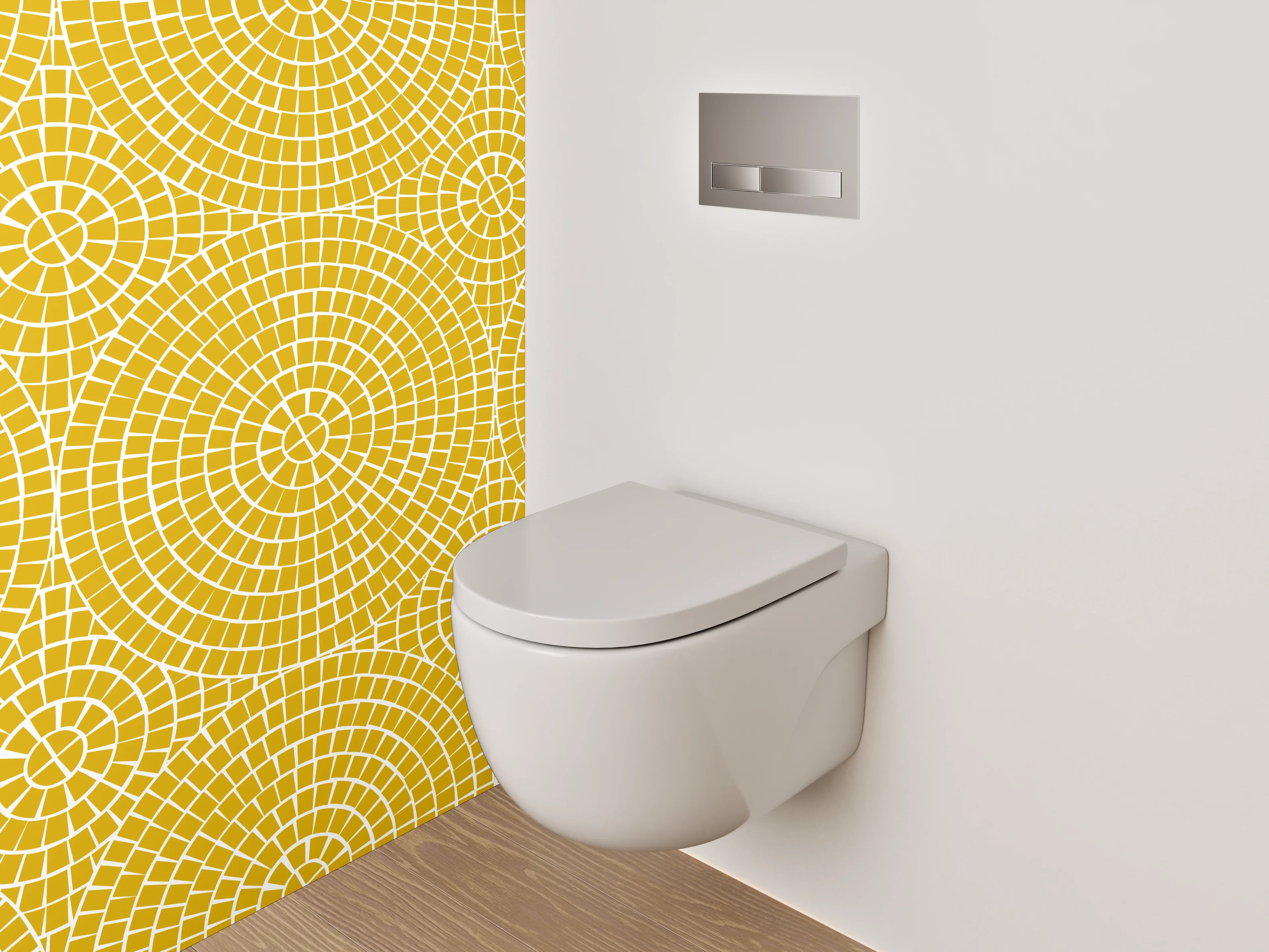 WC-Rückwand - Helle und elegante Muster-Designs