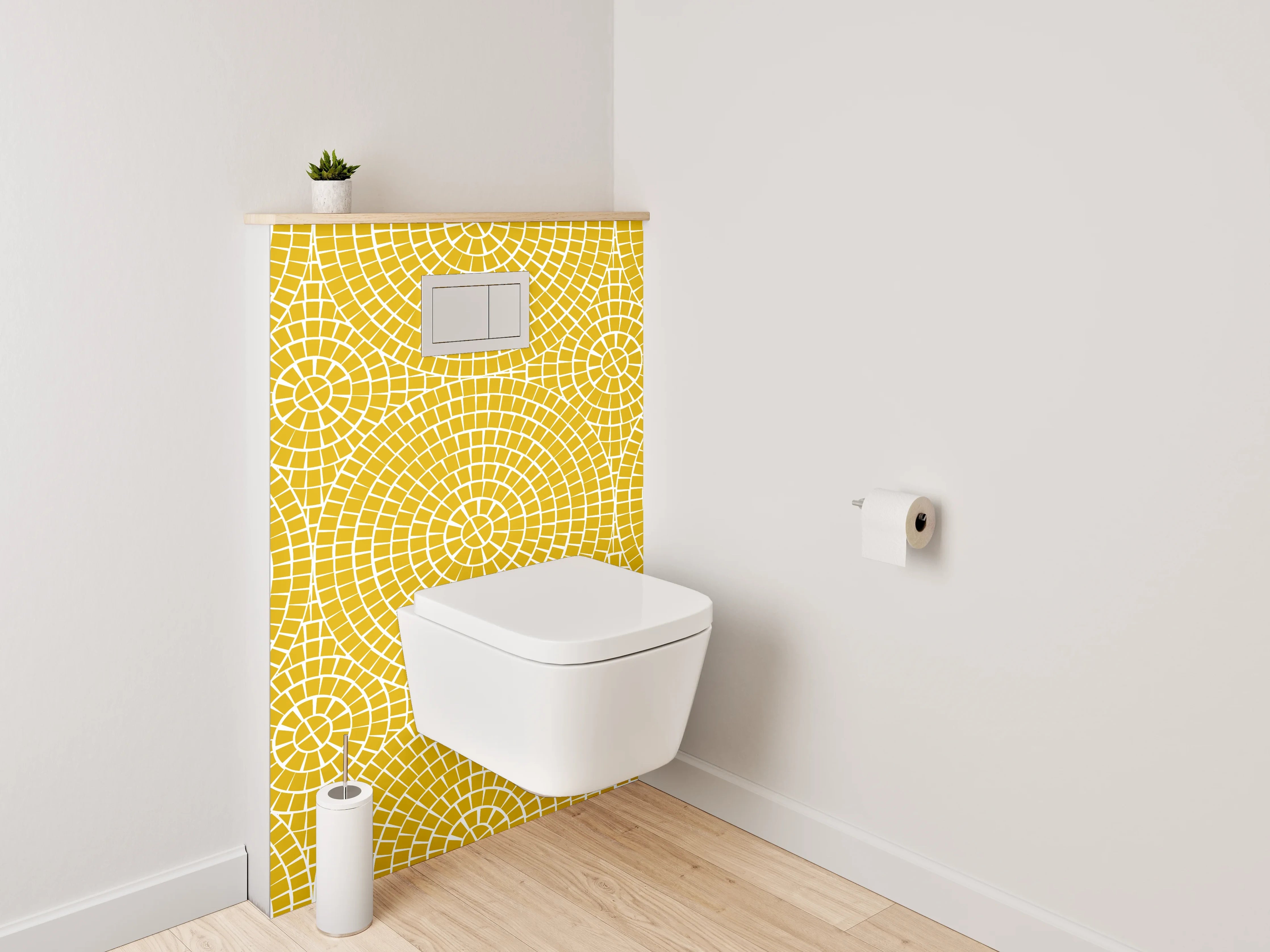 WC-Rückwand - Helle und elegante Muster-Designs