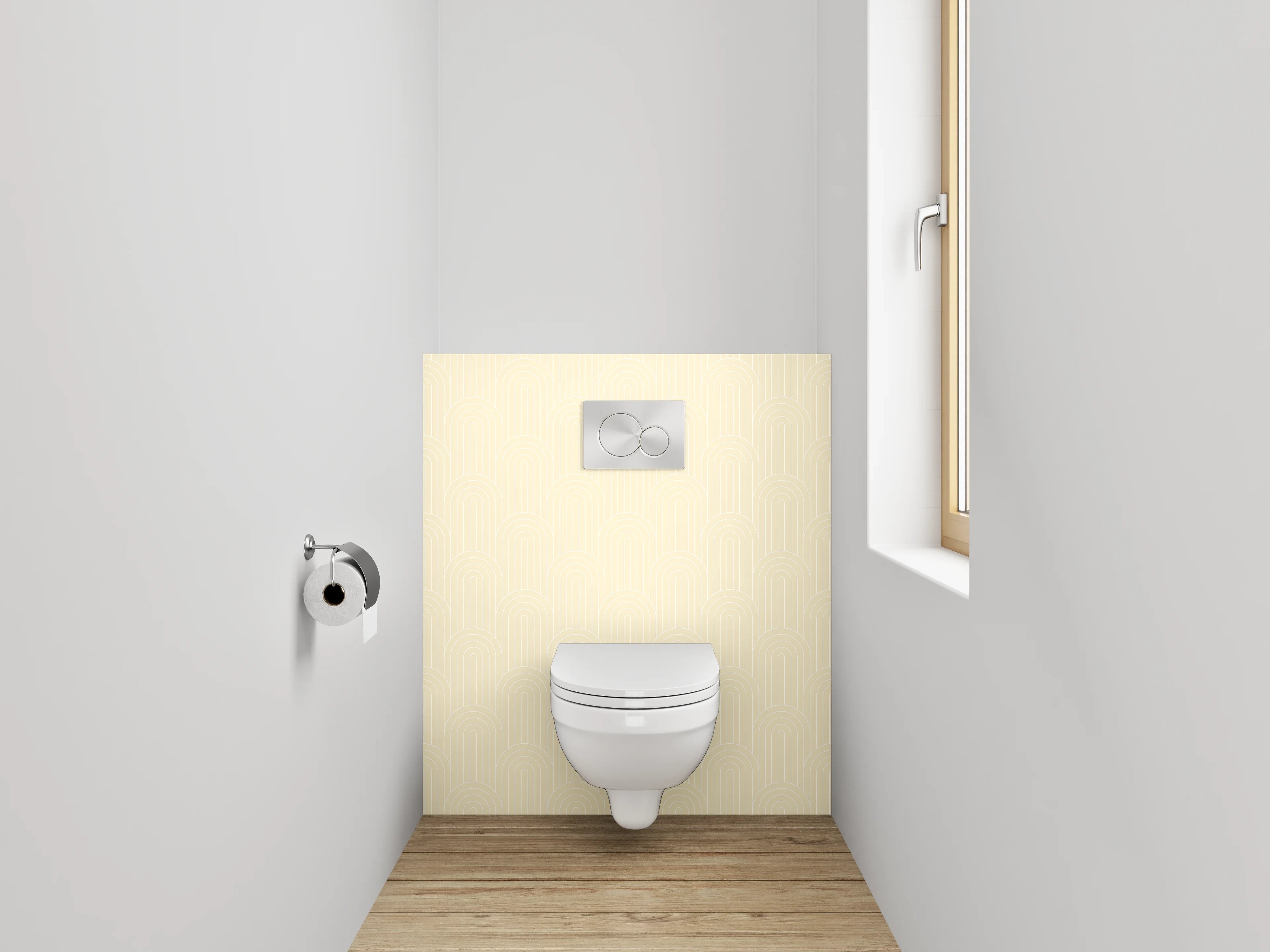 WC-Rückwand - Helle, kreative Wohnraumgestaltung