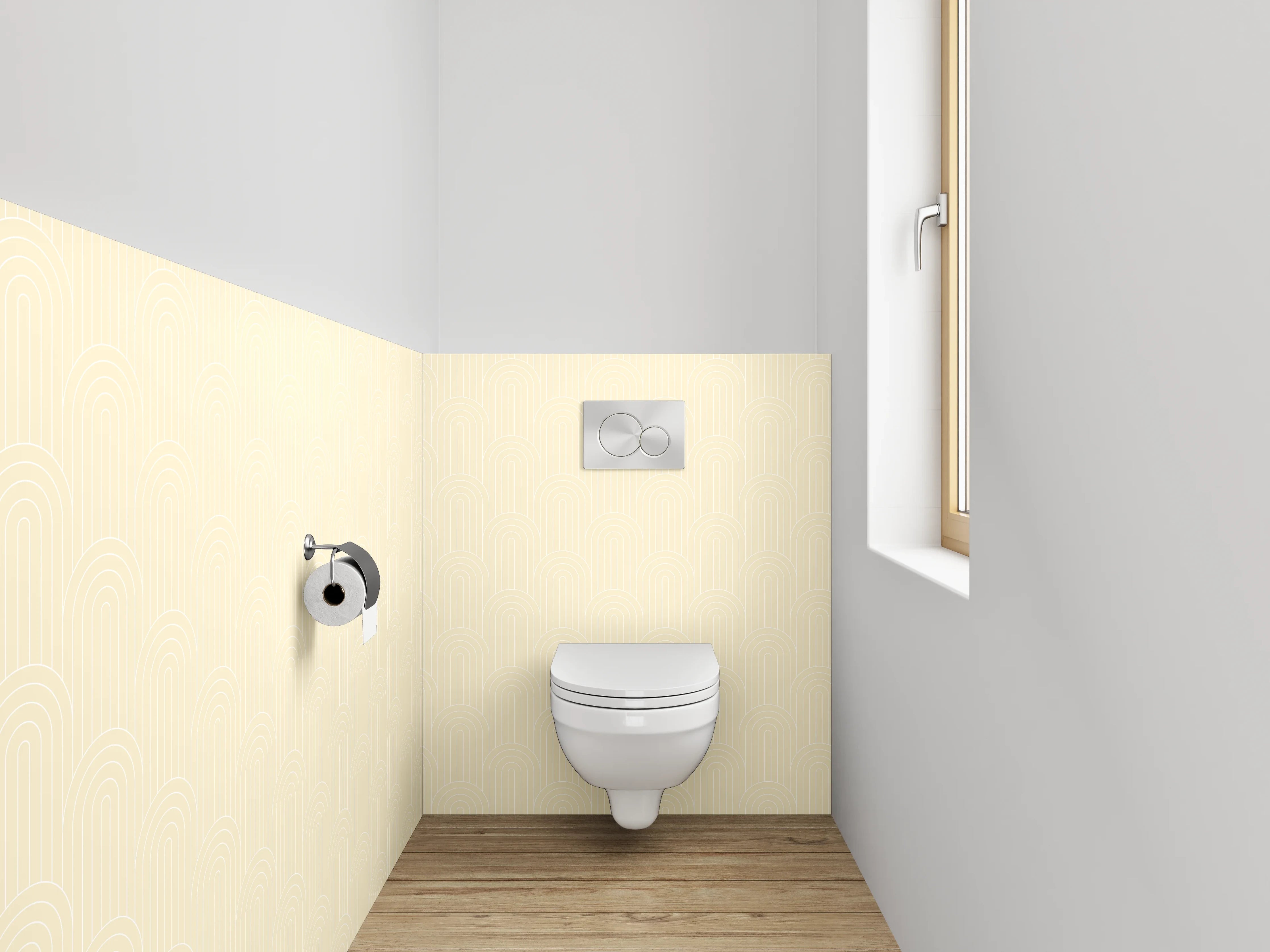 WC-Rückwand - Helle, kreative Wohnraumgestaltung