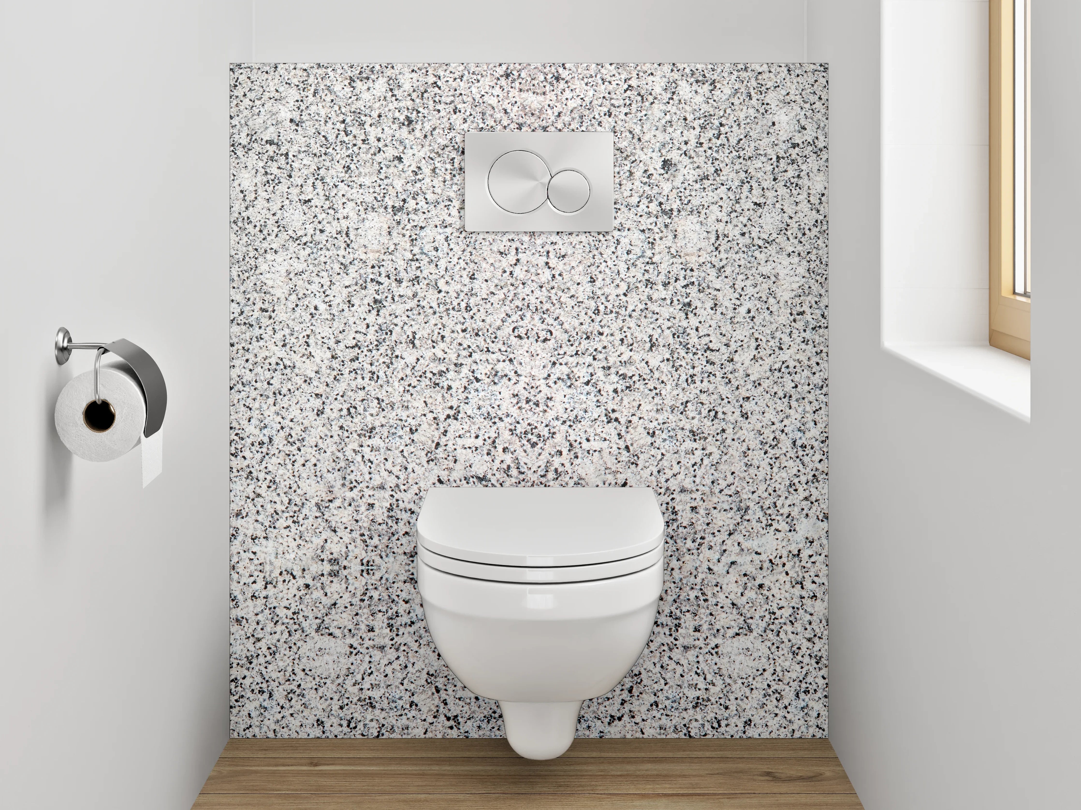 WC-Rückwand - Heller Granitlook für moderne Räume