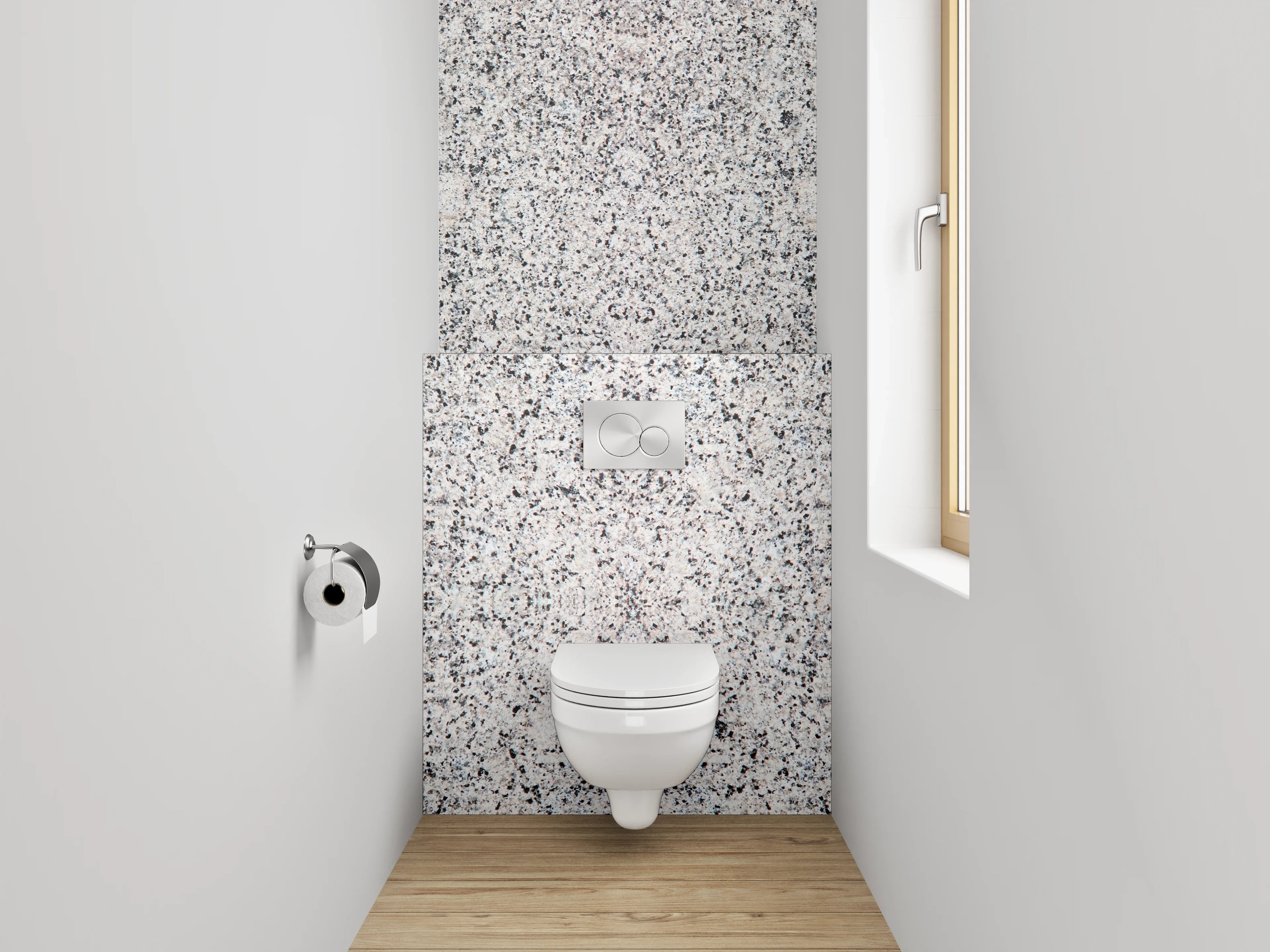 WC-Rückwand - Heller Granitlook für moderne Räume