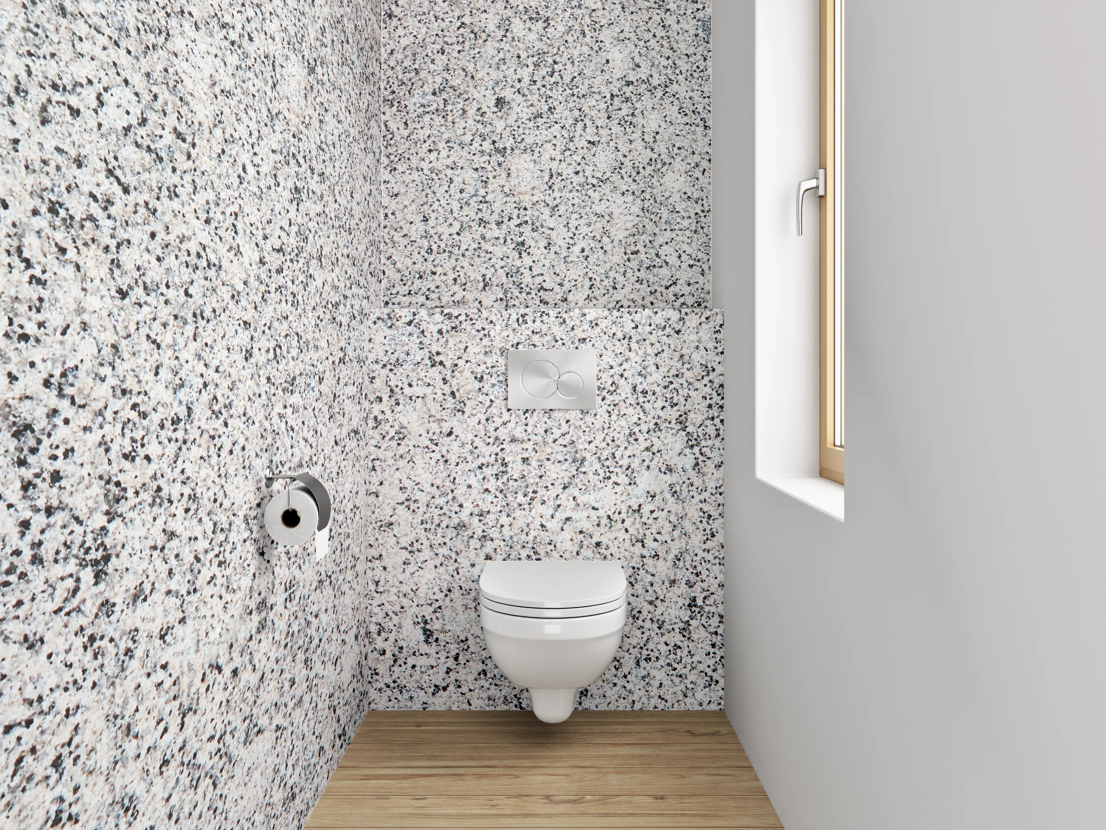 WC-Rückwand - Heller Granitlook für moderne Räume