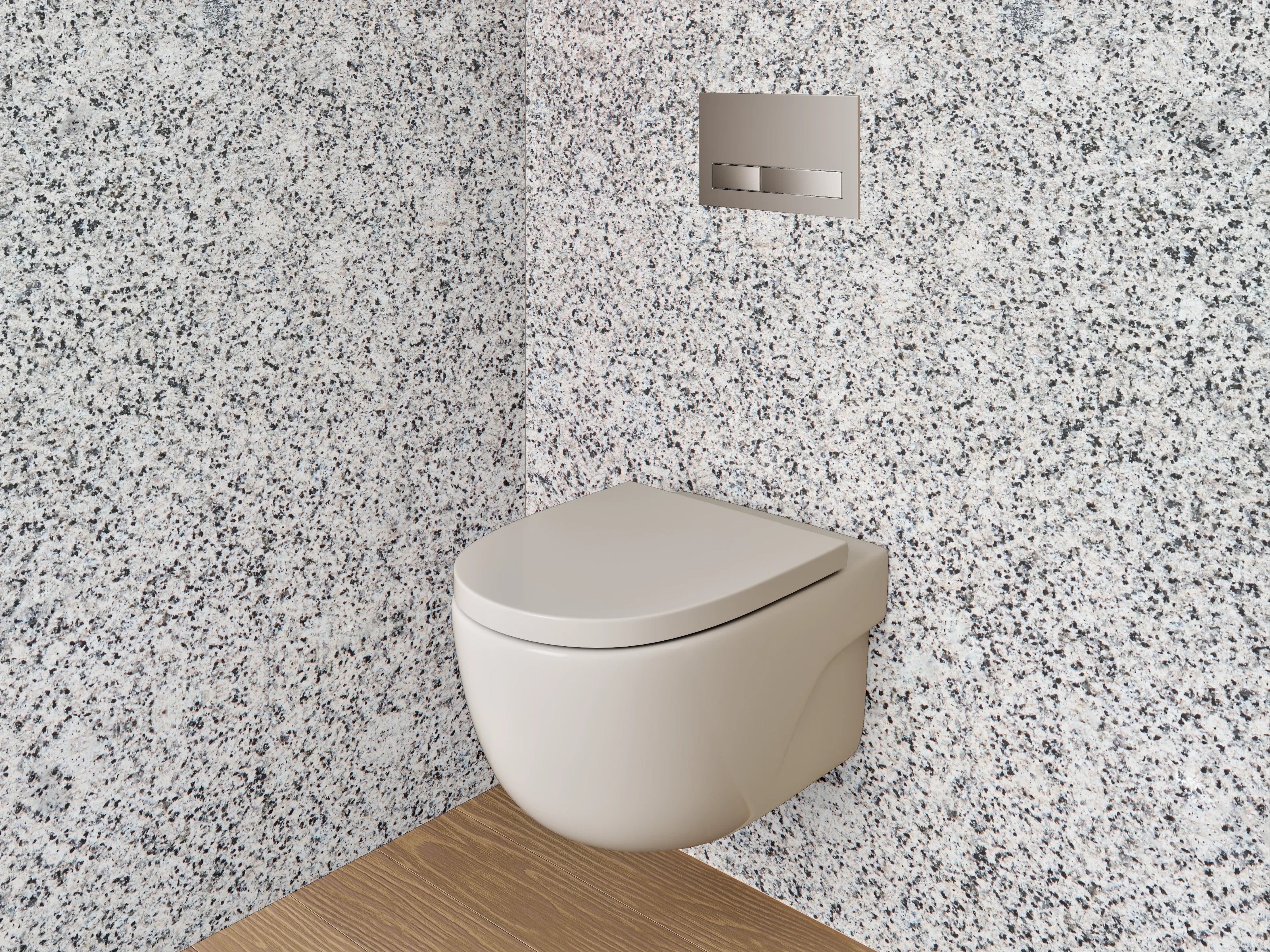 WC-Rückwand - Heller Granitlook für moderne Räume