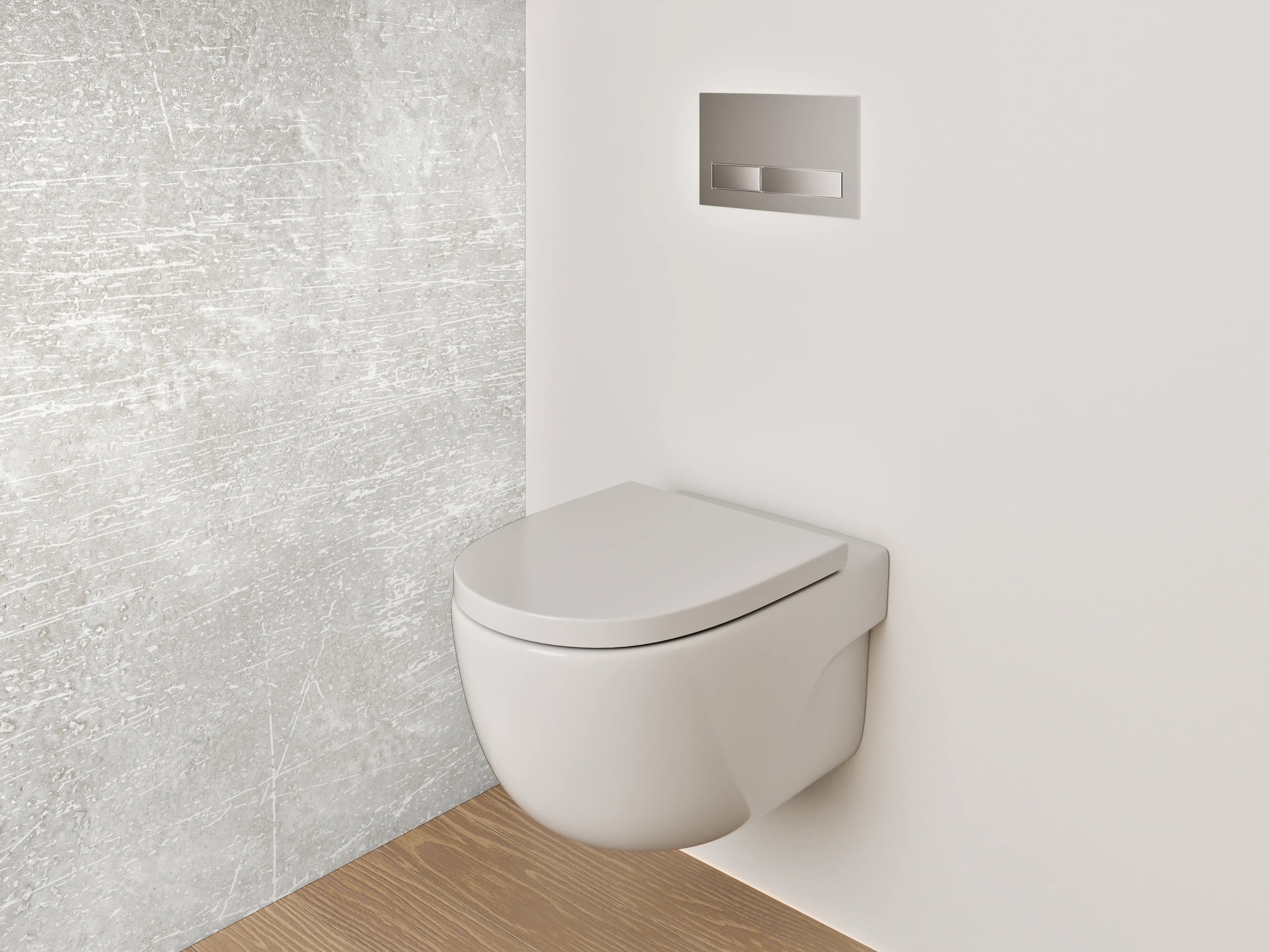 WC-Rückwand - Heller Marmor-Look Weiß-Grau