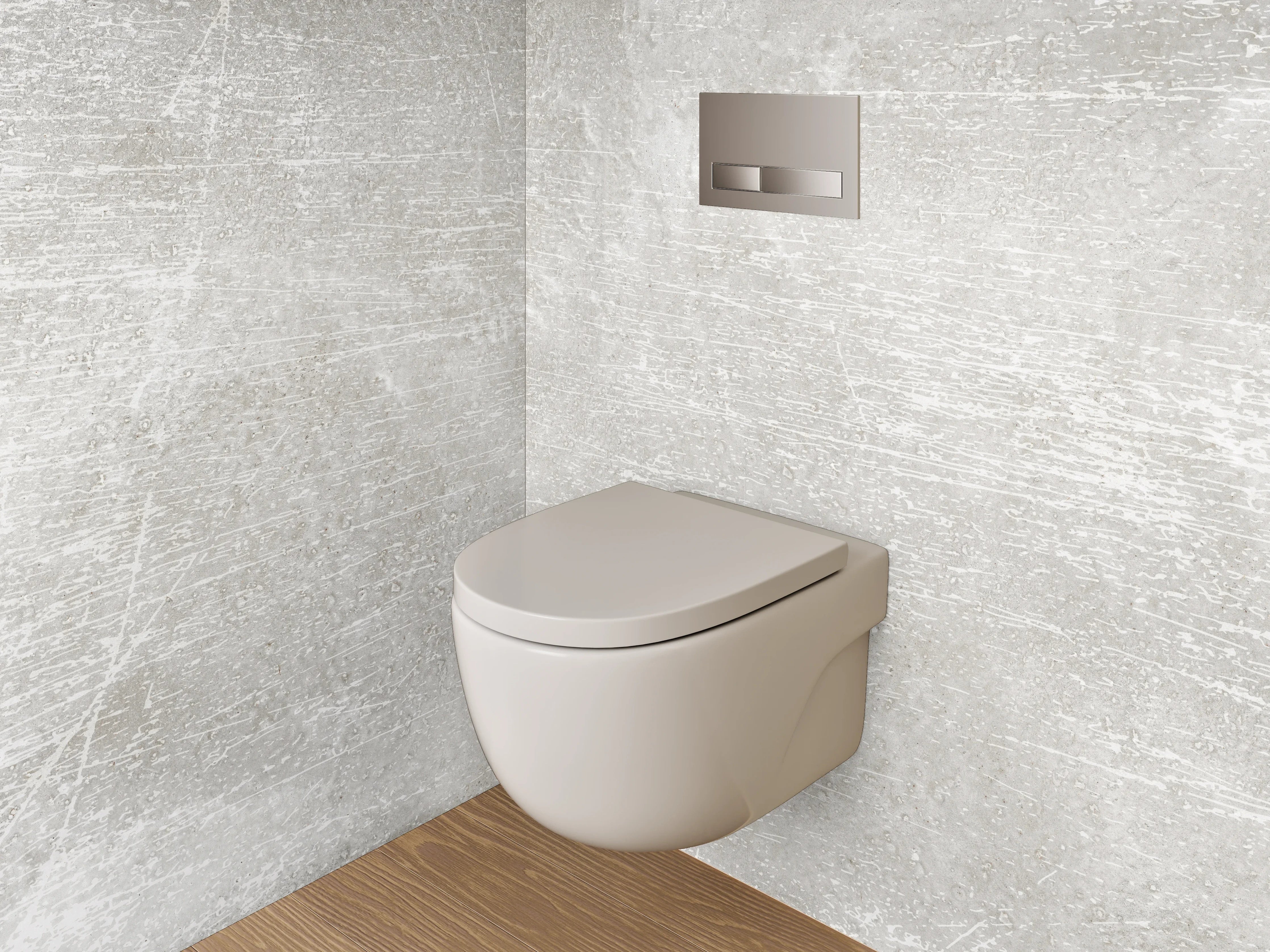 WC-Rückwand - Heller Marmor-Look Weiß-Grau