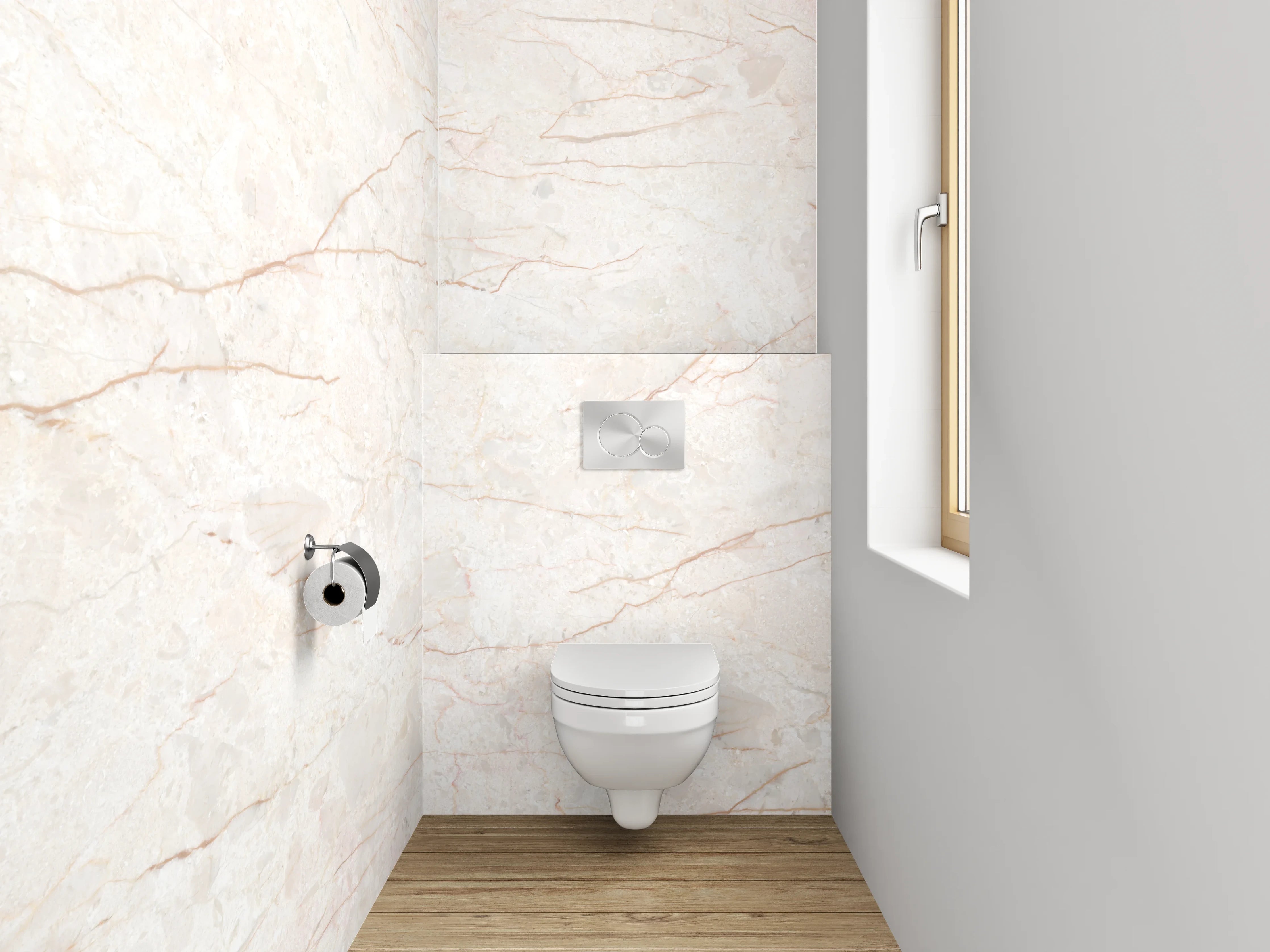 WC-Rückwand - Heller Marmorlook für moderne Räume