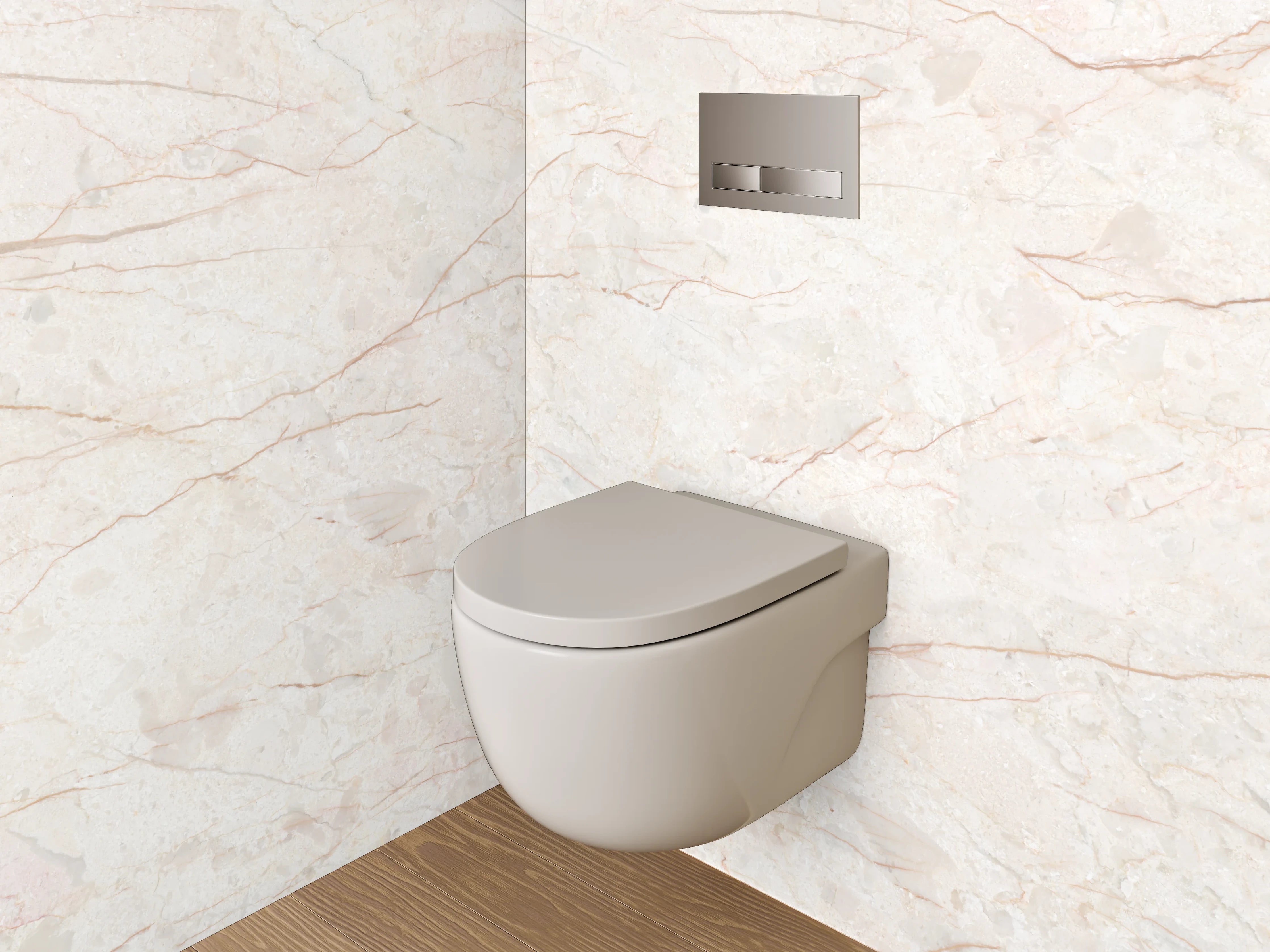 WC-Rückwand - Heller Marmorlook für moderne Räume
