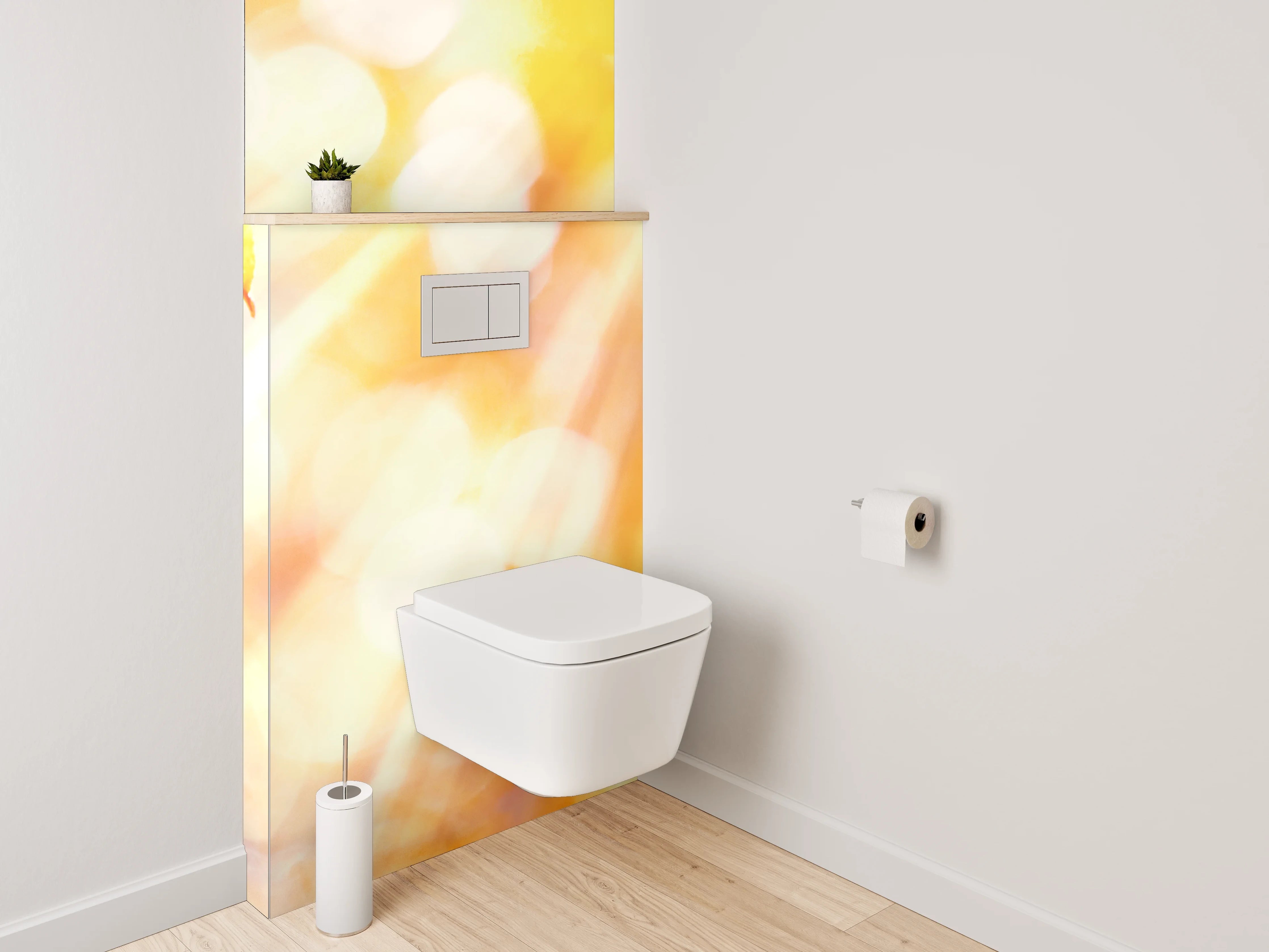 WC-Rückwand - Herbstlaub im goldenen Sonnenlicht