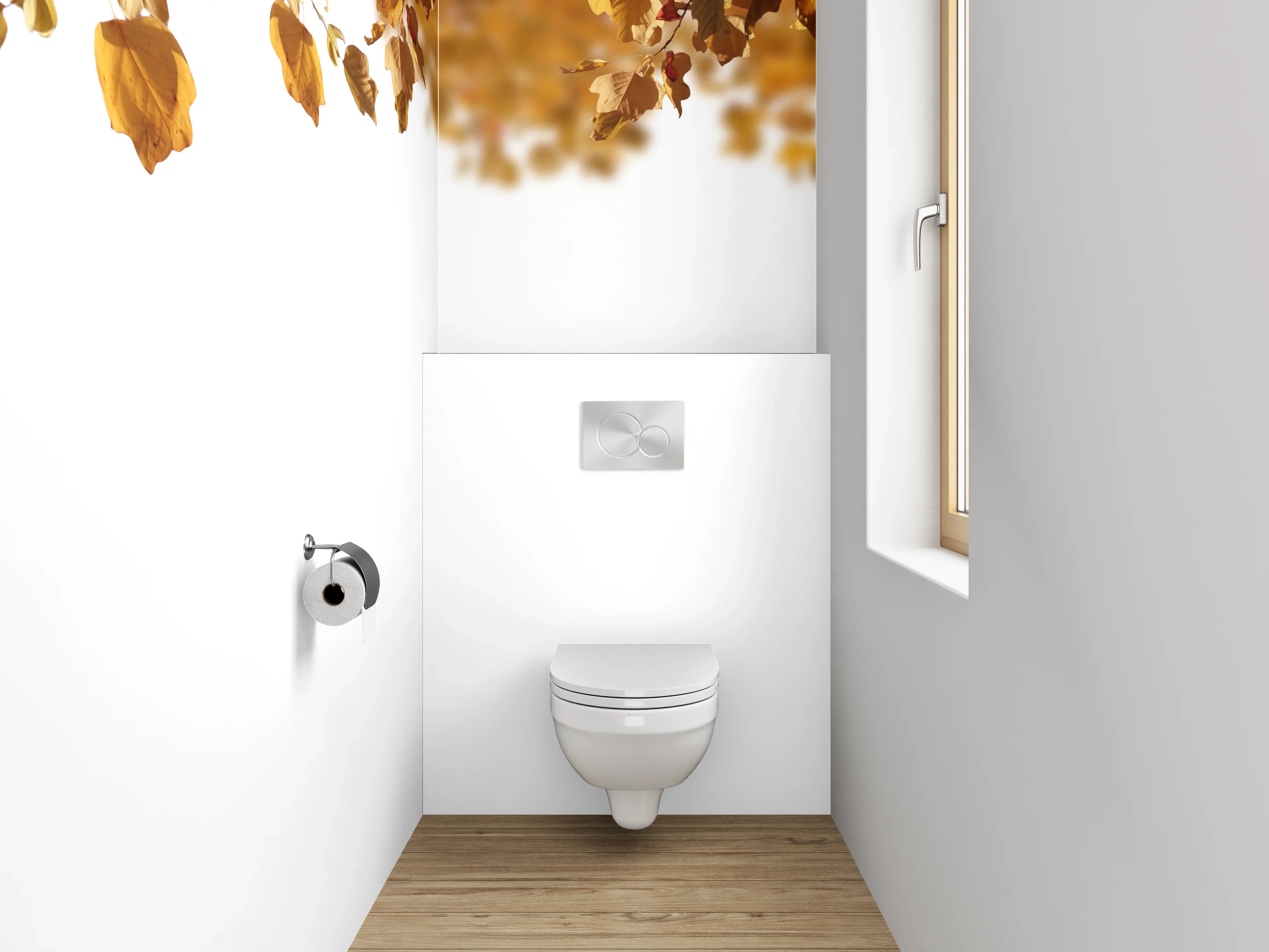 WC-Rückwand - Herbstliche Blätterdecke