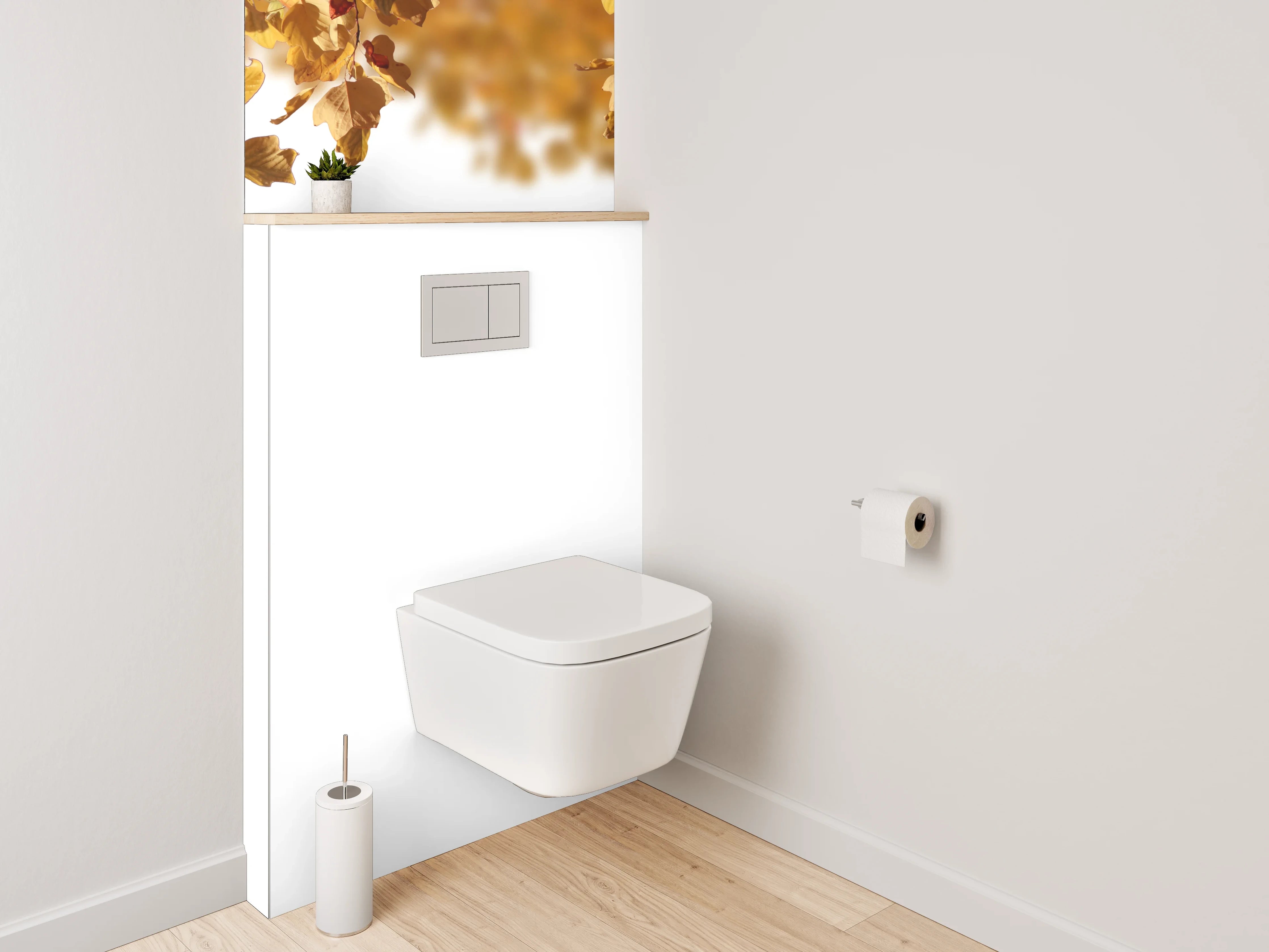WC-Rückwand - Herbstliche Blätterdecke